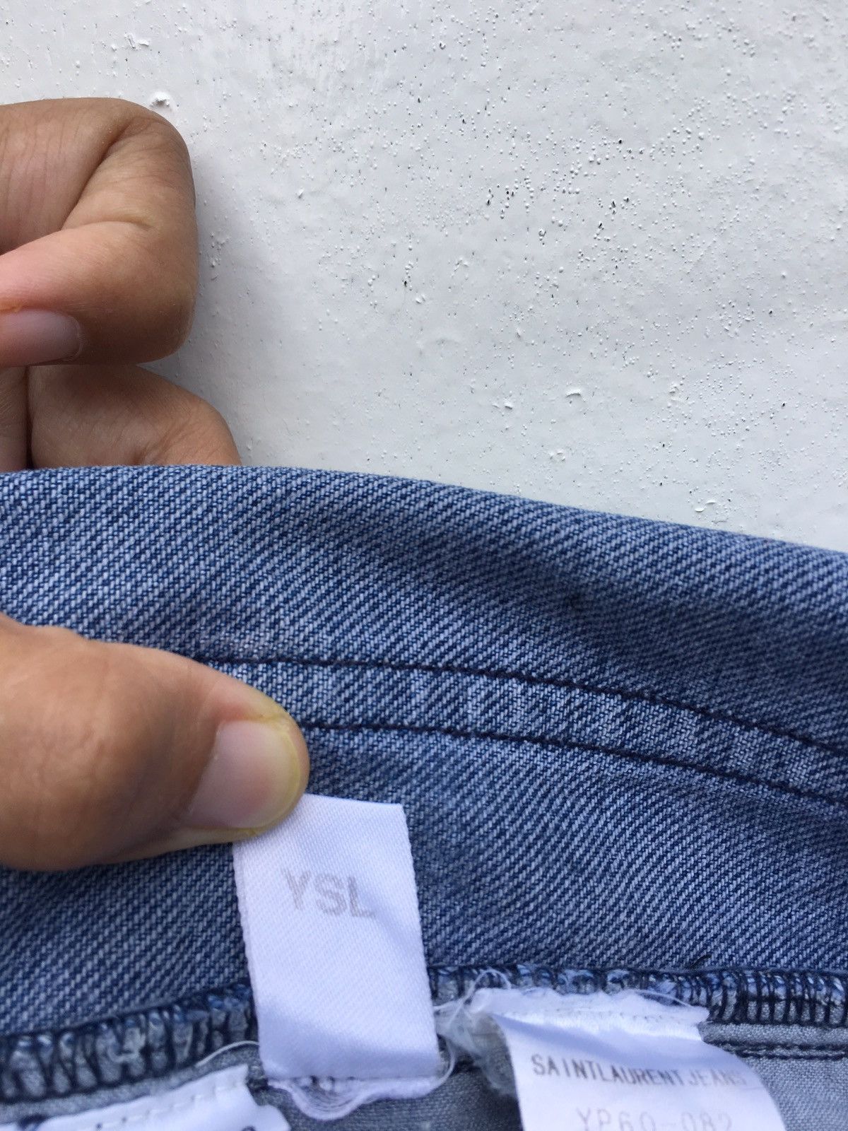 Yves Saint Laurent Vintage Rare Yves Saint Laurent Paris Painted Jeans Size US 29 - 25 Thumbnail