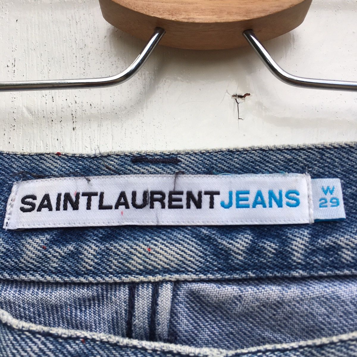 Yves Saint Laurent Vintage Rare Yves Saint Laurent Paris Painted Jeans Size US 29 - 10 Thumbnail