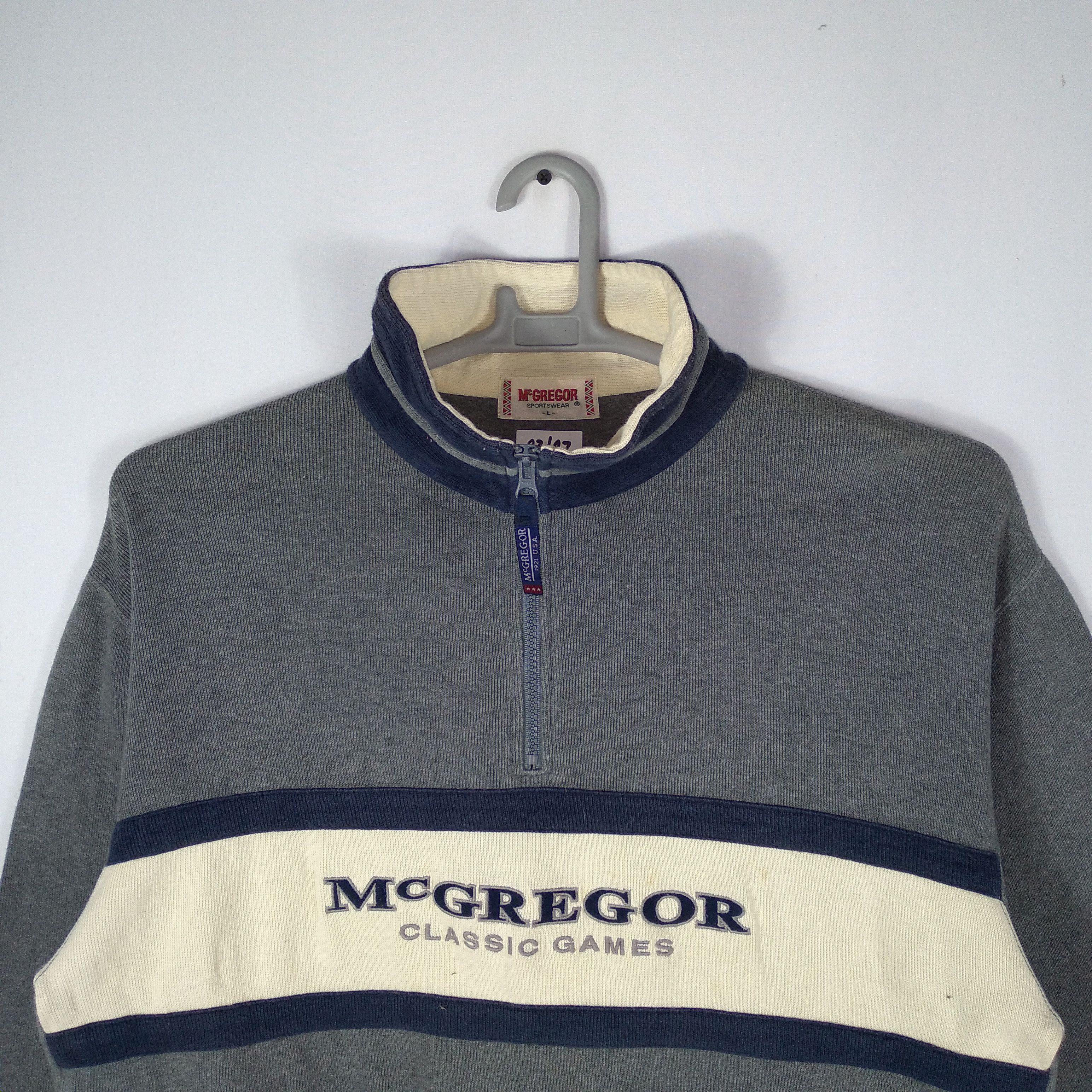 Designer × McGregor × Vintage Vintage McGregor Classic Games Half Zipper Sweatshirts Size US M / EU 48-50 / 2 - 2 Thumbnail