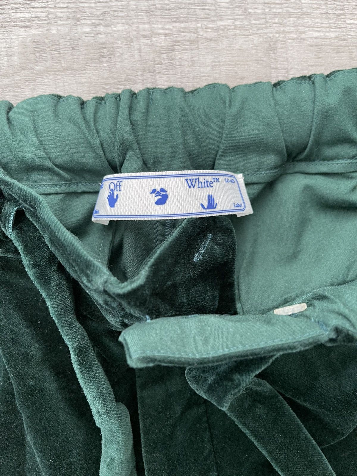 Off-White Off-White Green Velvet Pajama Lounge Pants XL Size US 36 / EU 52 - 5 Thumbnail