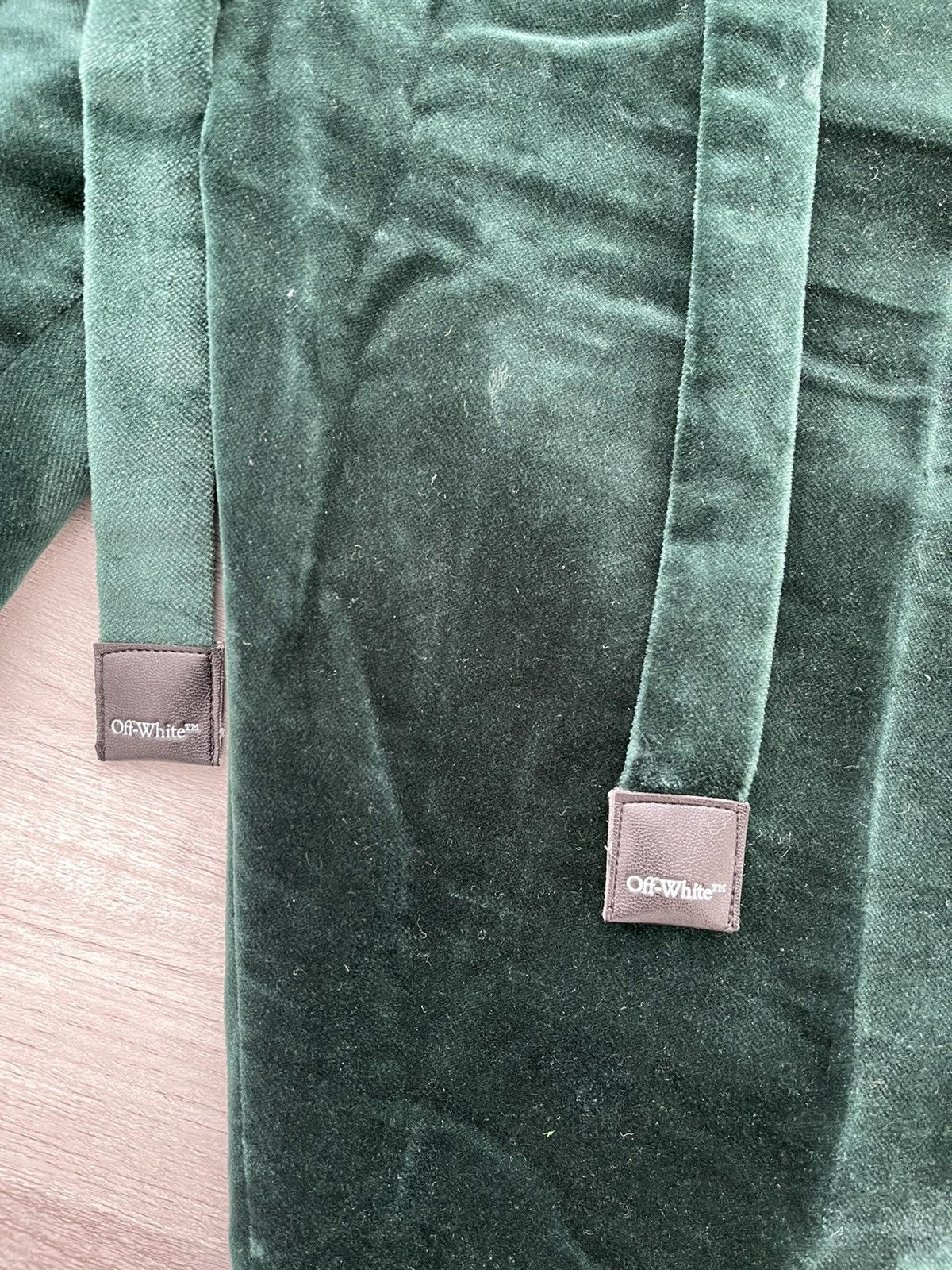 Off-White Off-White Green Velvet Pajama Lounge Pants XL Size US 36 / EU 52 - 4 Thumbnail