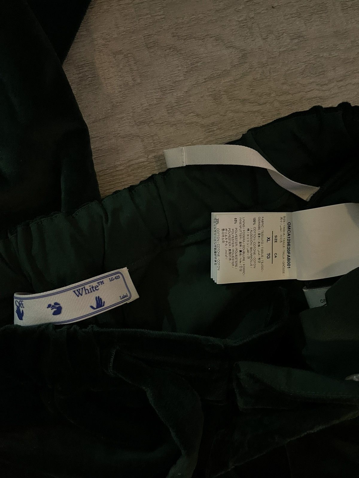 Off-White Off-White Green Velvet Pajama Lounge Pants XL Size US 36 / EU 52 - 13 Thumbnail