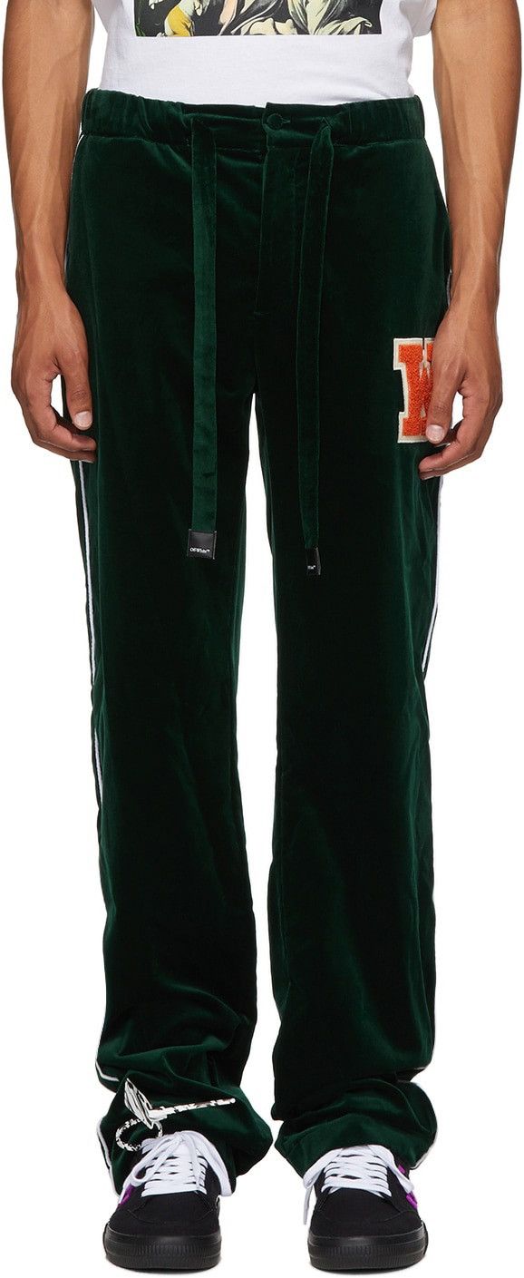 Off-White Off-White Green Velvet Pajama Lounge Pants XL Size US 36 / EU 52 - 10 Thumbnail