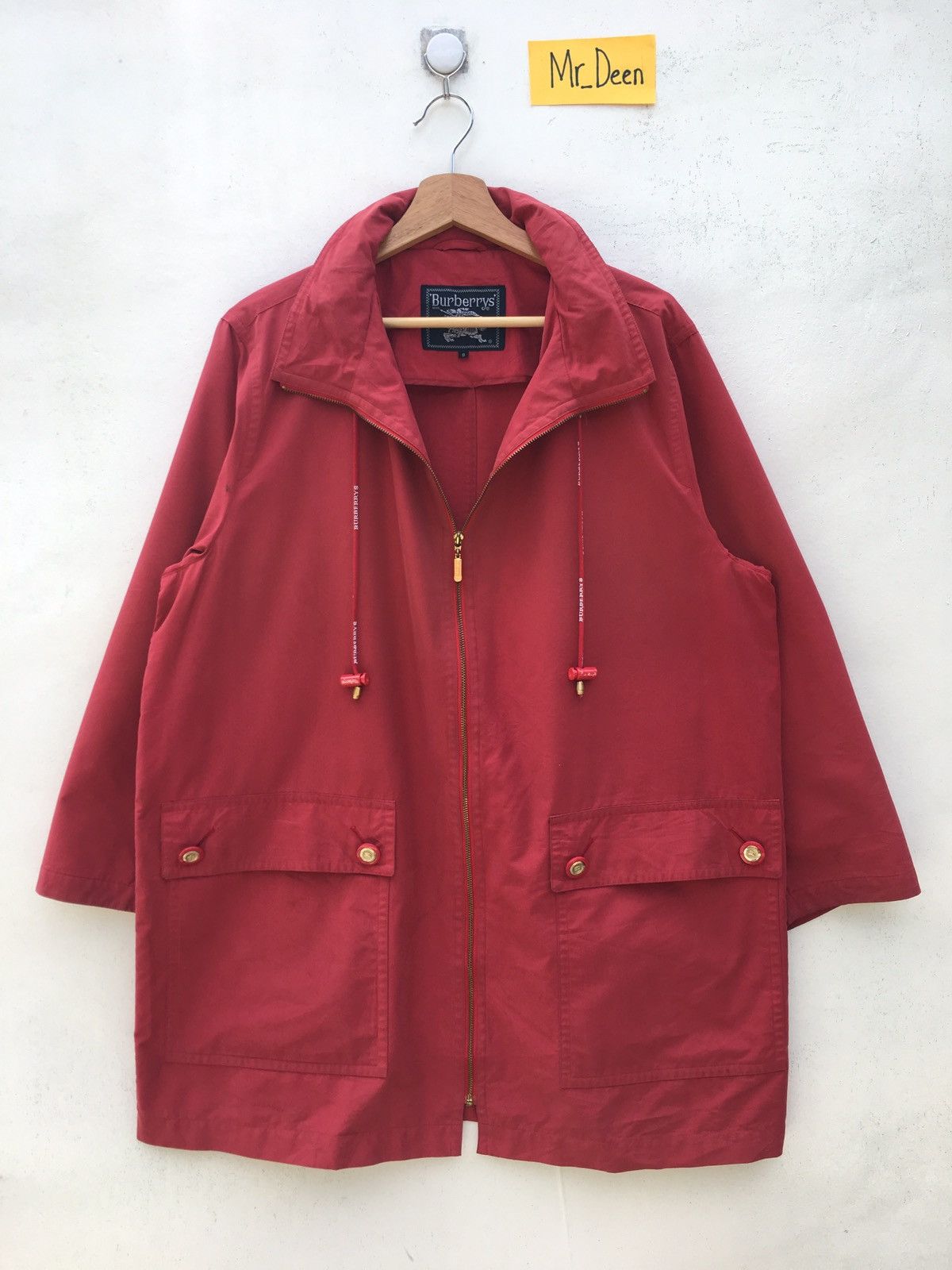 Burberry Vintage Burberry Zipped Up Coat/ Cotton Jacket Size US L / EU 52-54 / 3 - 1 Thumbnail
