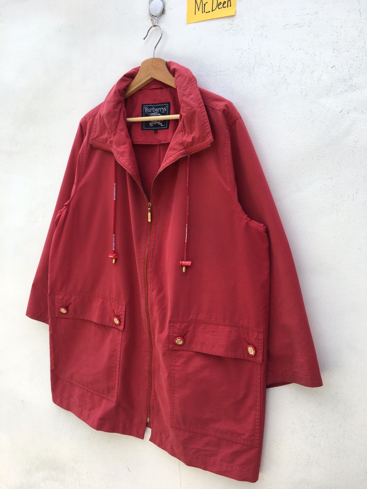 Burberry Vintage Burberry Zipped Up Coat/ Cotton Jacket Size US L / EU 52-54 / 3 - 3 Thumbnail