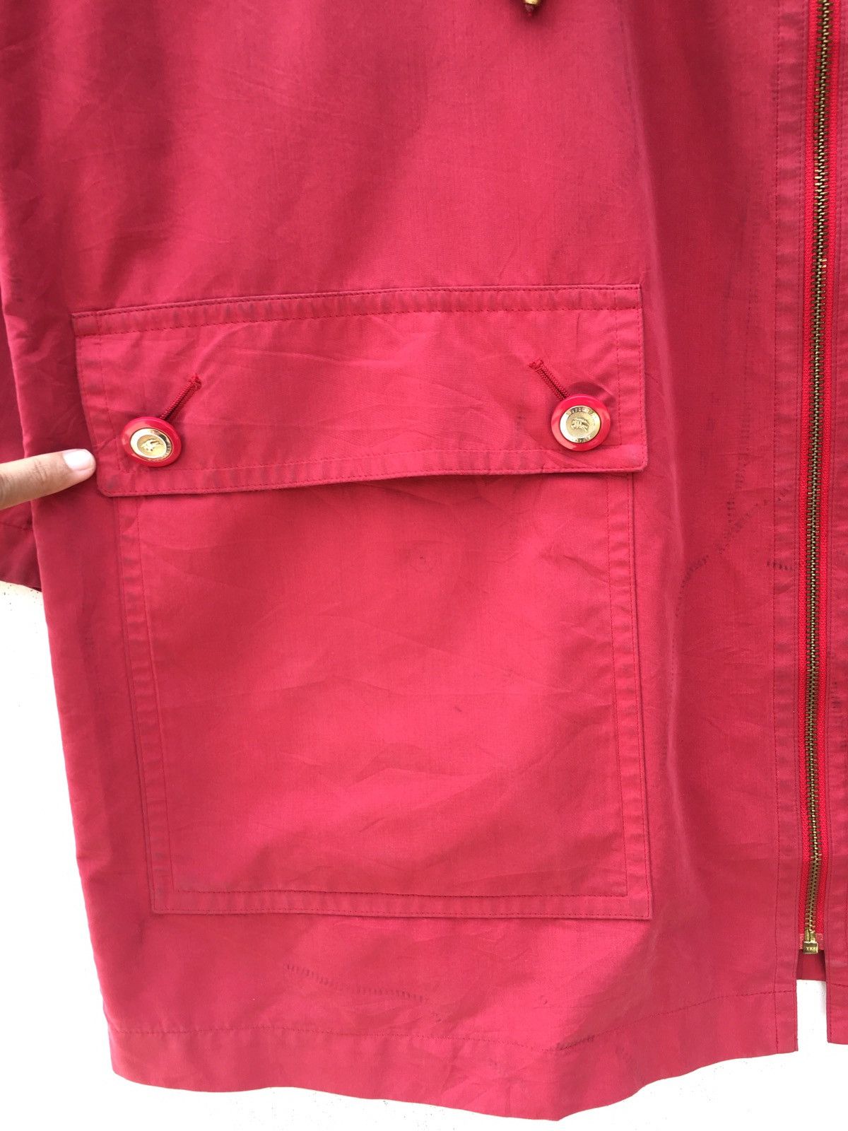 Burberry Vintage Burberry Zipped Up Coat/ Cotton Jacket Size US L / EU 52-54 / 3 - 6 Thumbnail