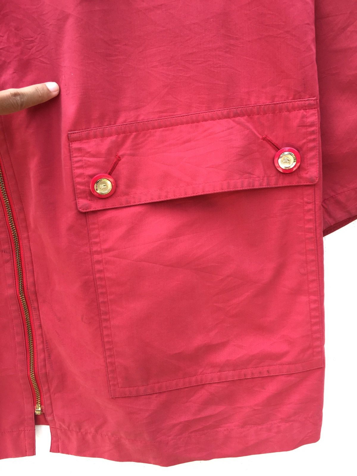 Burberry Vintage Burberry Zipped Up Coat/ Cotton Jacket Size US L / EU 52-54 / 3 - 7 Thumbnail