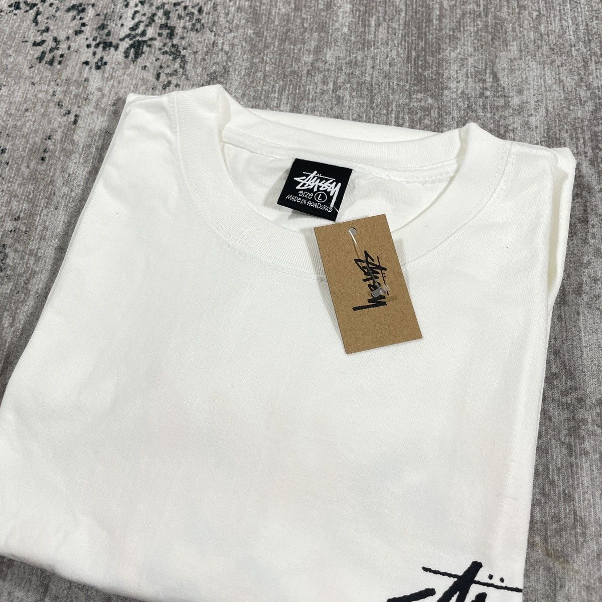 Stussy STUSSY " BURNING STOCK " TEE WHITE // L Size US L / EU 52-54 / 3 - 4 Thumbnail