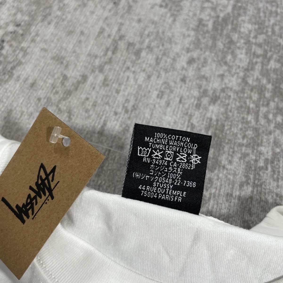 Stussy STUSSY " BURNING STOCK " TEE WHITE // L Size US L / EU 52-54 / 3 - 6 Thumbnail