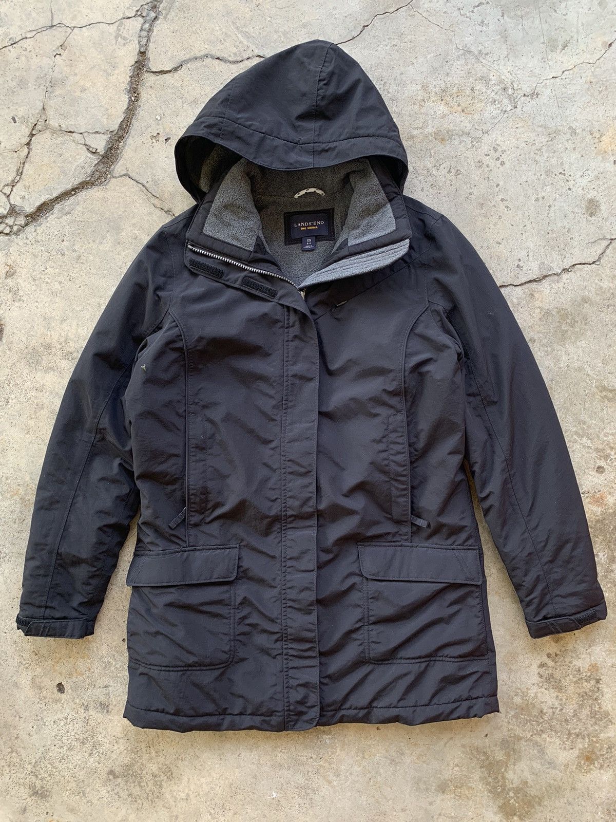 Lands' End Lands’ End black zipper parkas Size US XS / EU 42 / 0 - 11 Thumbnail
