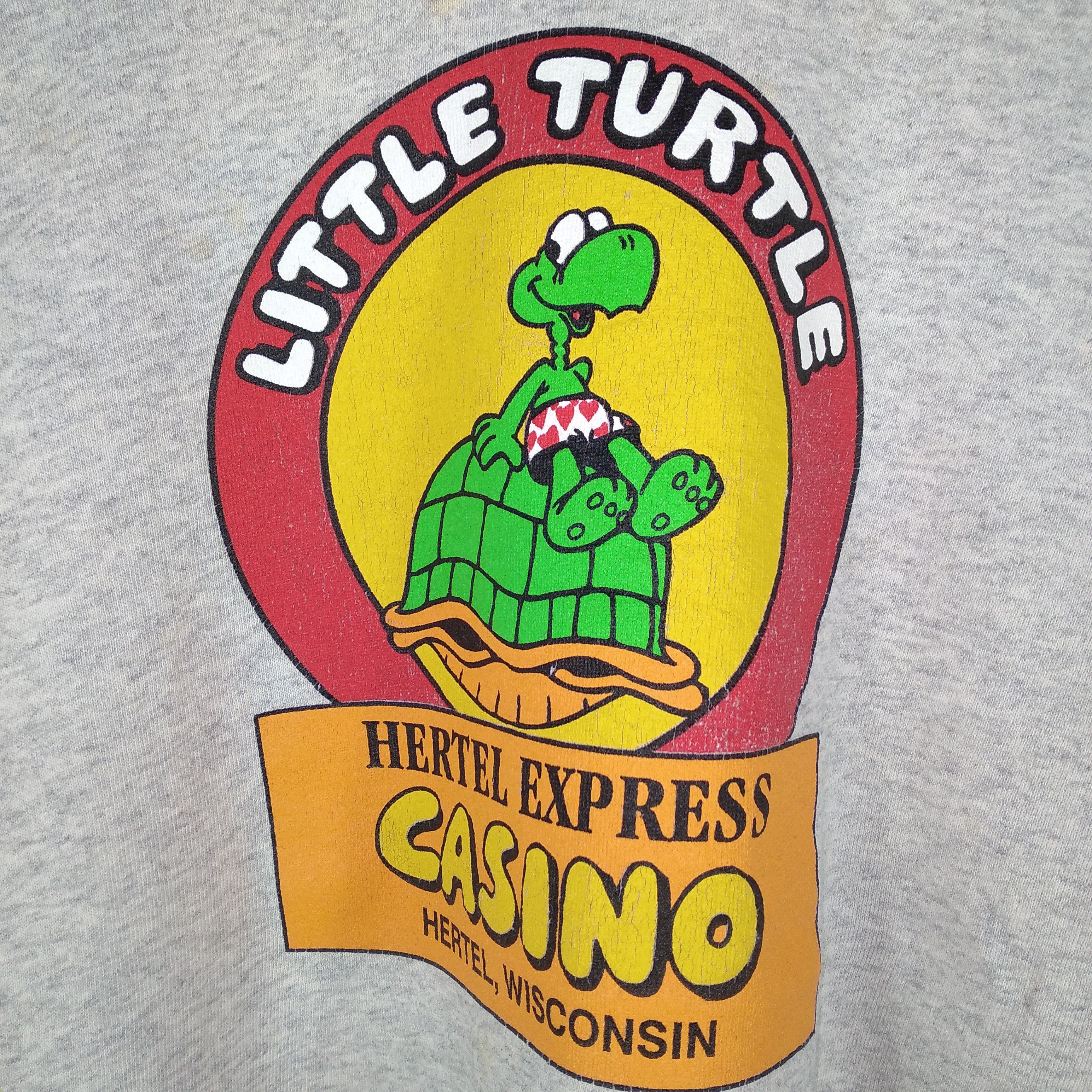 Vintage Distressed 90s Little Turtle Hertel Express Sweatshirts Size US L / EU 52-54 / 3 - 4 Thumbnail