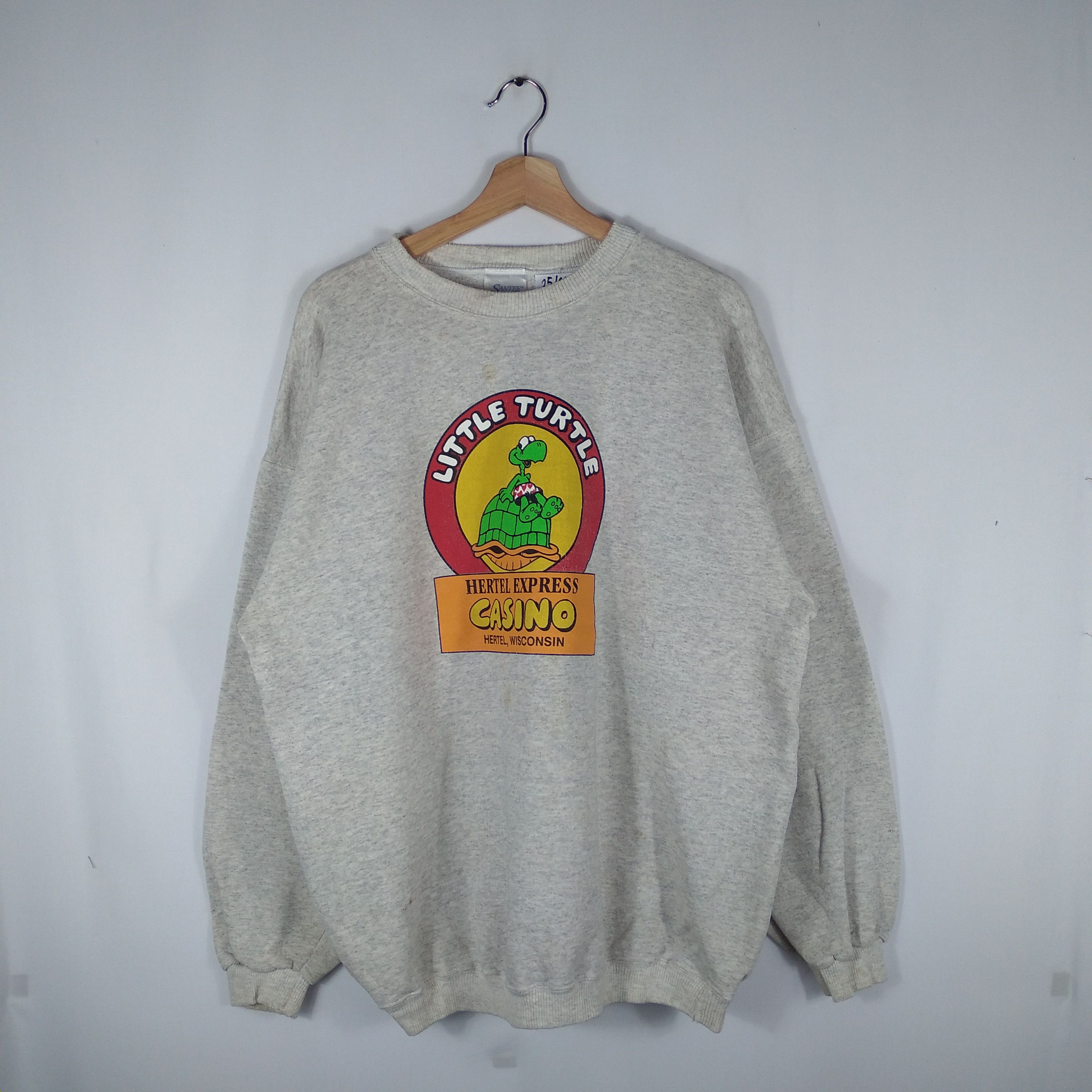 Vintage Distressed 90s Little Turtle Hertel Express Sweatshirts Size US L / EU 52-54 / 3 - 1 Thumbnail