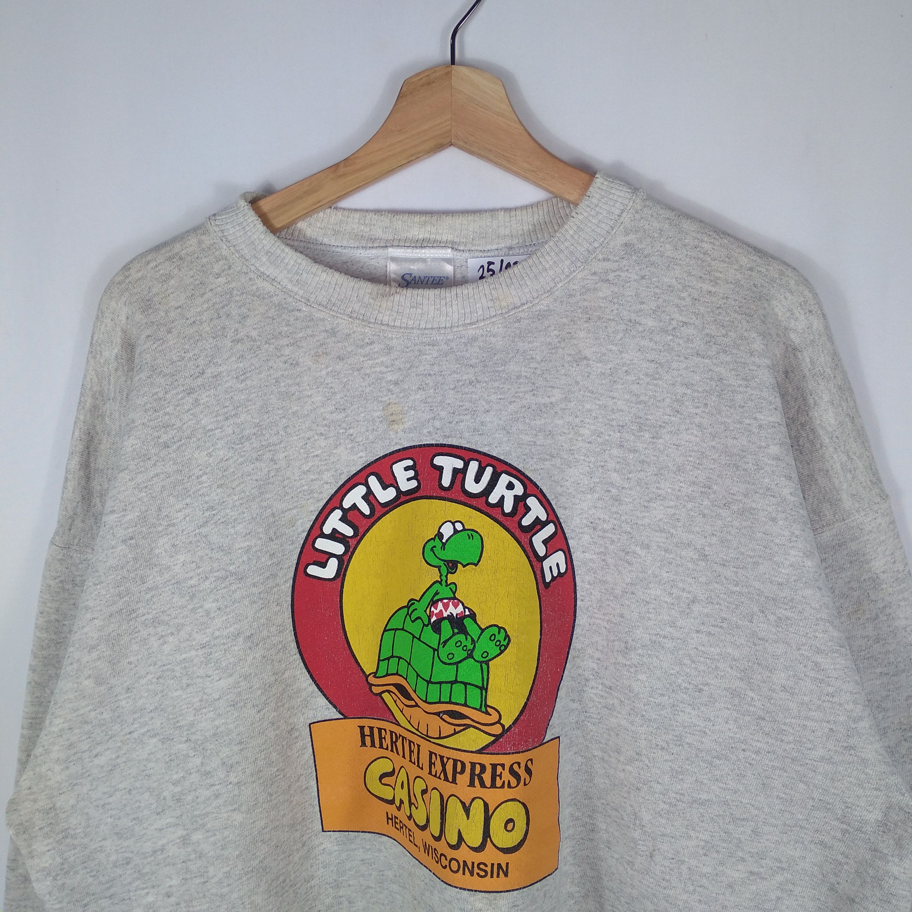 Vintage Distressed 90s Little Turtle Hertel Express Sweatshirts Size US L / EU 52-54 / 3 - 2 Thumbnail