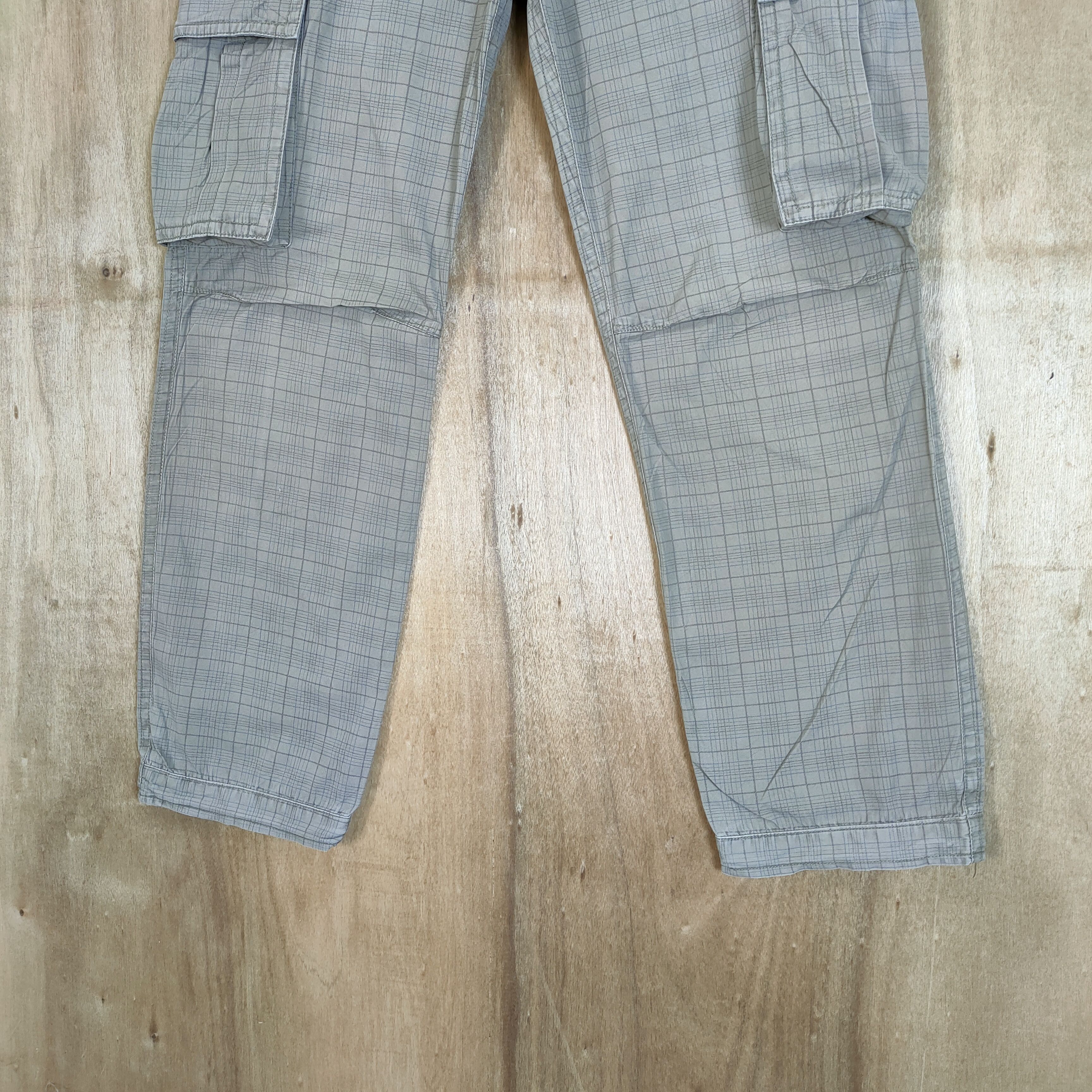 Flannel VINTAGE IGNI FADED CHECKED CARGO PANTS Size US 34 / EU 50 - 3 Thumbnail