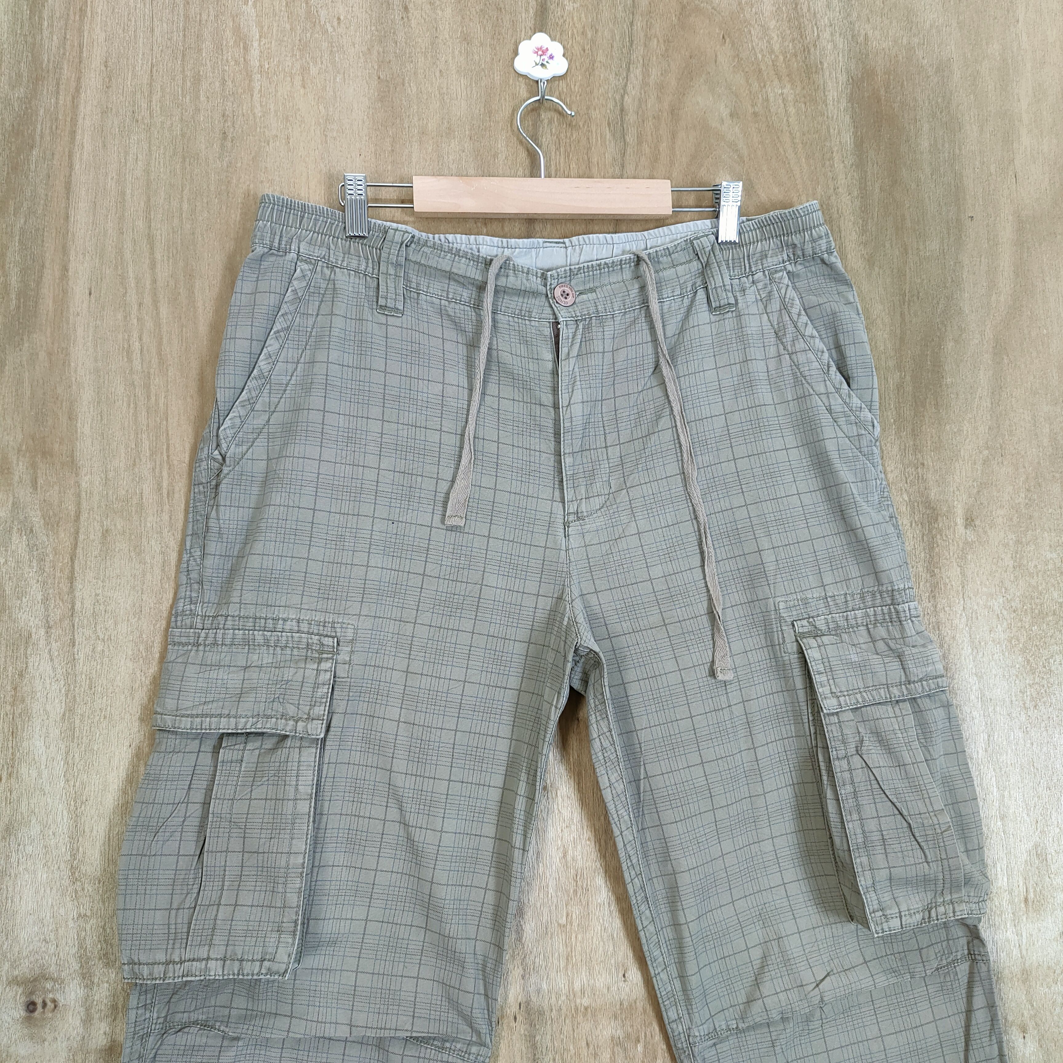 Flannel VINTAGE IGNI FADED CHECKED CARGO PANTS Size US 34 / EU 50 - 2 Thumbnail