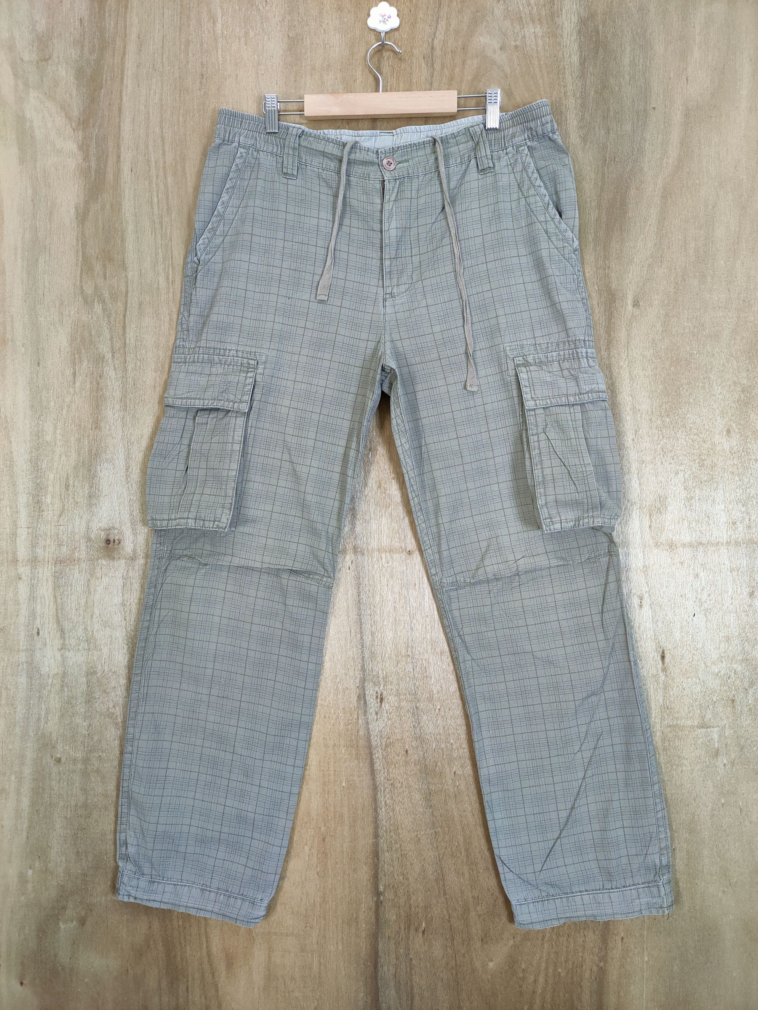 Flannel VINTAGE IGNI FADED CHECKED CARGO PANTS Size US 34 / EU 50 - 1 Thumbnail