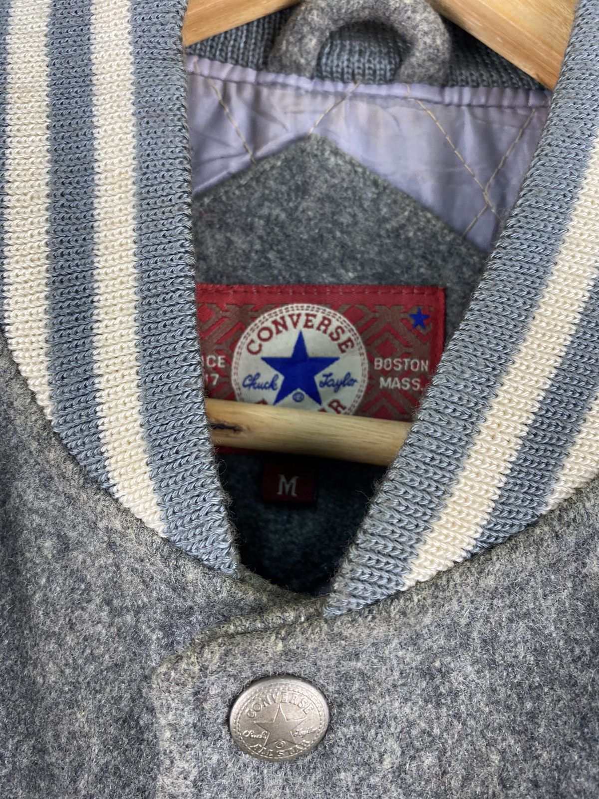 Converse Vintage 90s Converse Varsity Jacket Leather Sleeve Size US M / EU 48-50 / 2 - 4 Thumbnail