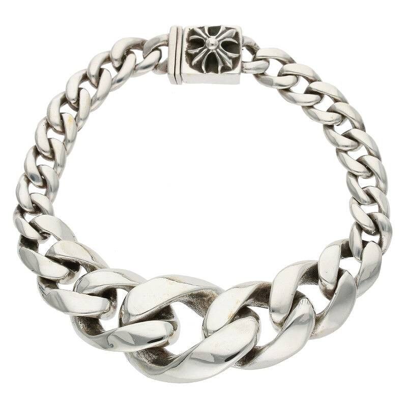 image of Chrome Hearts Classic Link Silver Bracelet, Men's