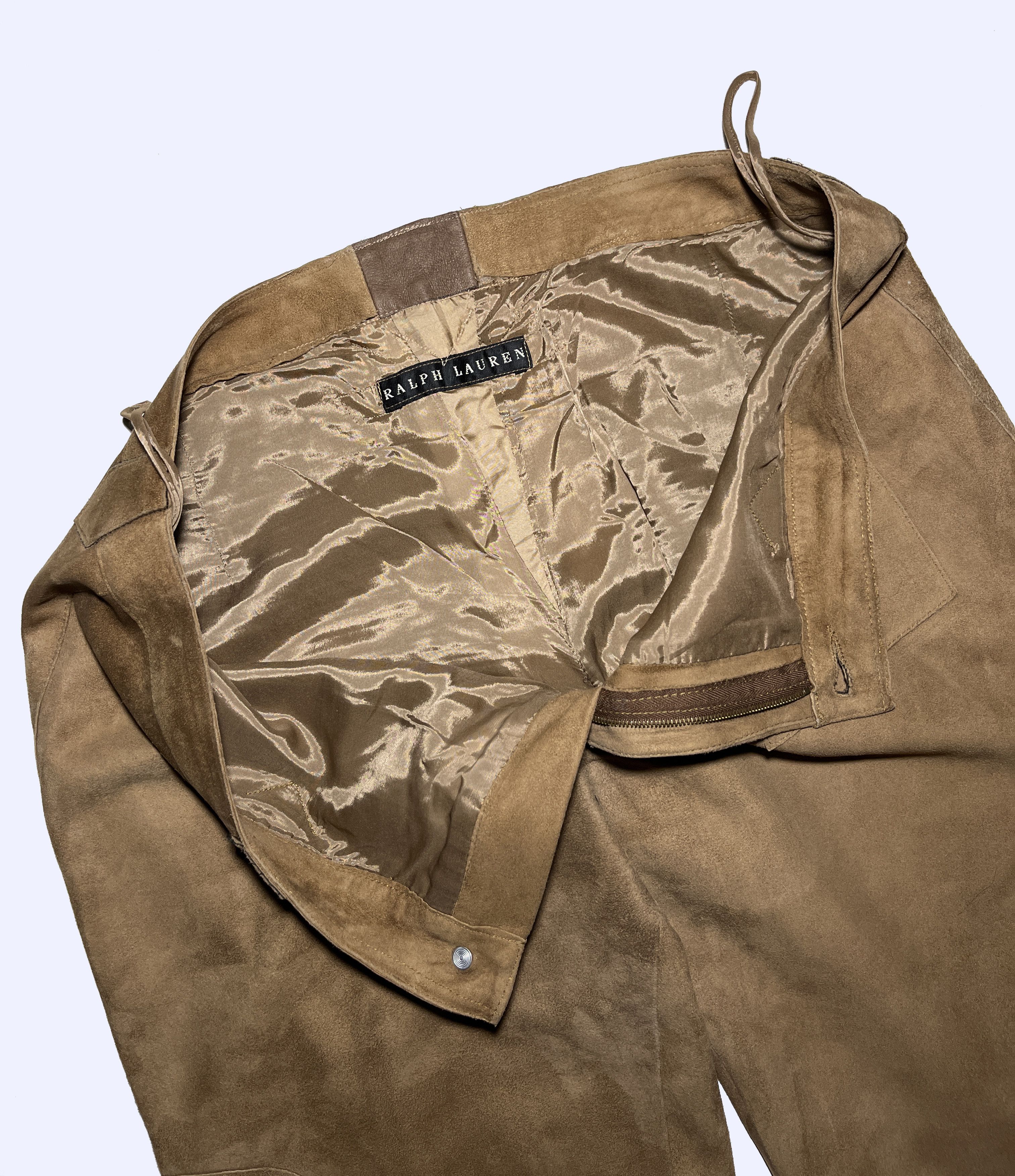 Polo Ralph Lauren × Ralph Lauren × Ralph Lauren Black Label RALPH LAUREN Equestrian W's Lamb suede Lamb leather Pants Size 24" / US 00 / IT 34 - 12 Thumbnail