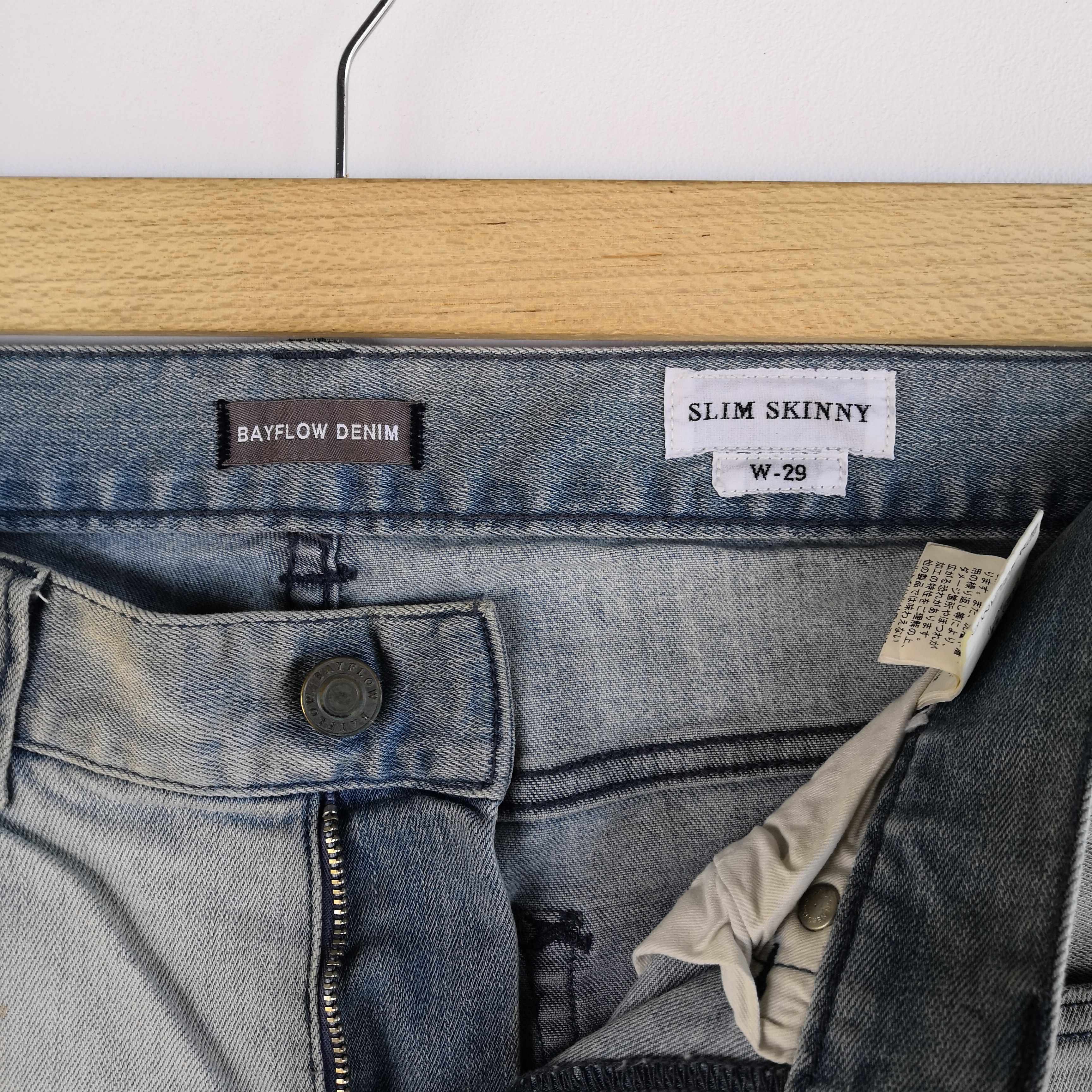 Japanese Brand Rusty Bayflow Distressed Dirty Denim Jeans Skinny Pants Size US 30 / EU 46 - 10 Thumbnail