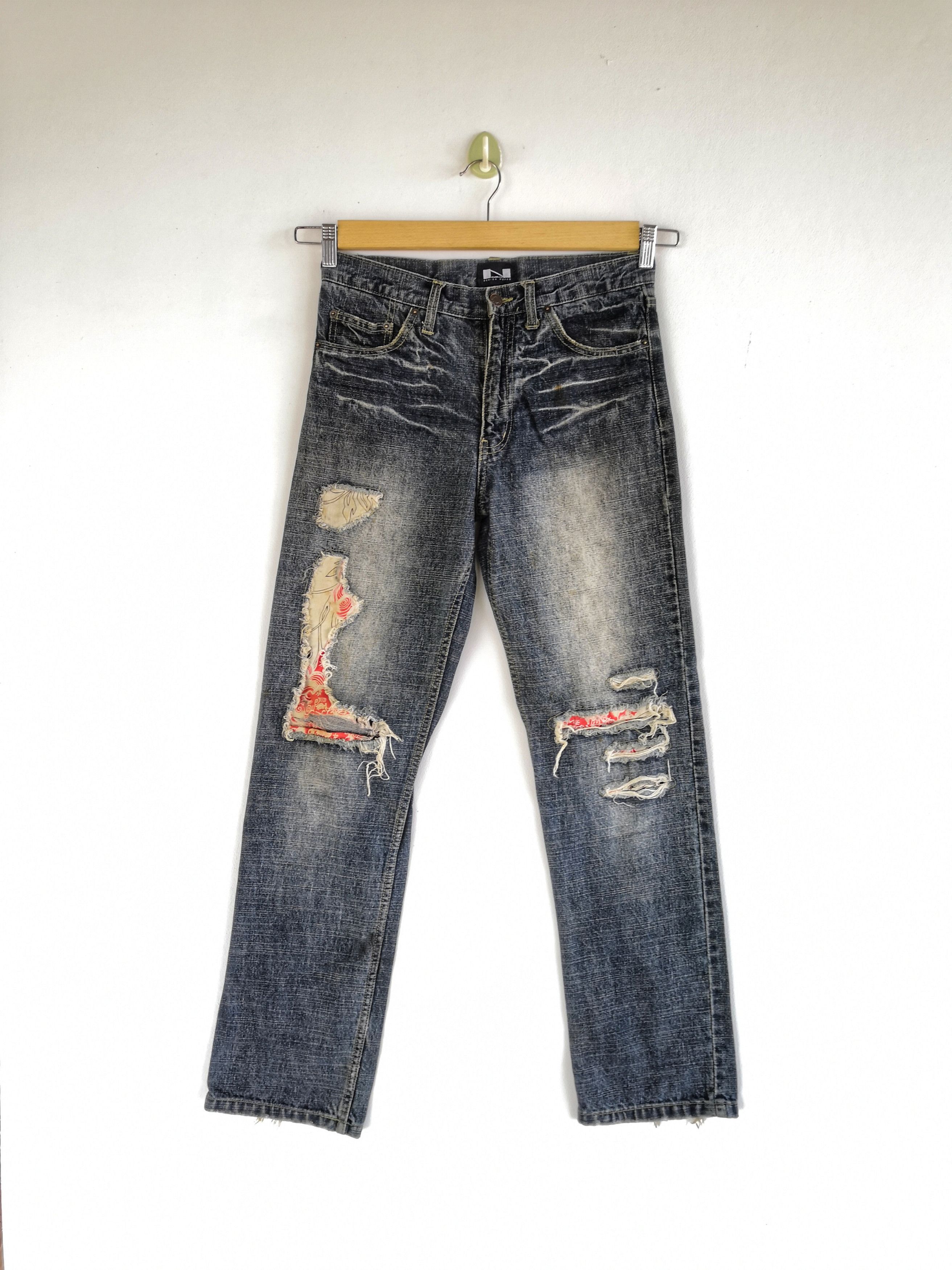 Japanese Brand Vintage Rusty Nylaus Distressed Jeans Japanese Denim Size US 30 / EU 46 - 1 Thumbnail