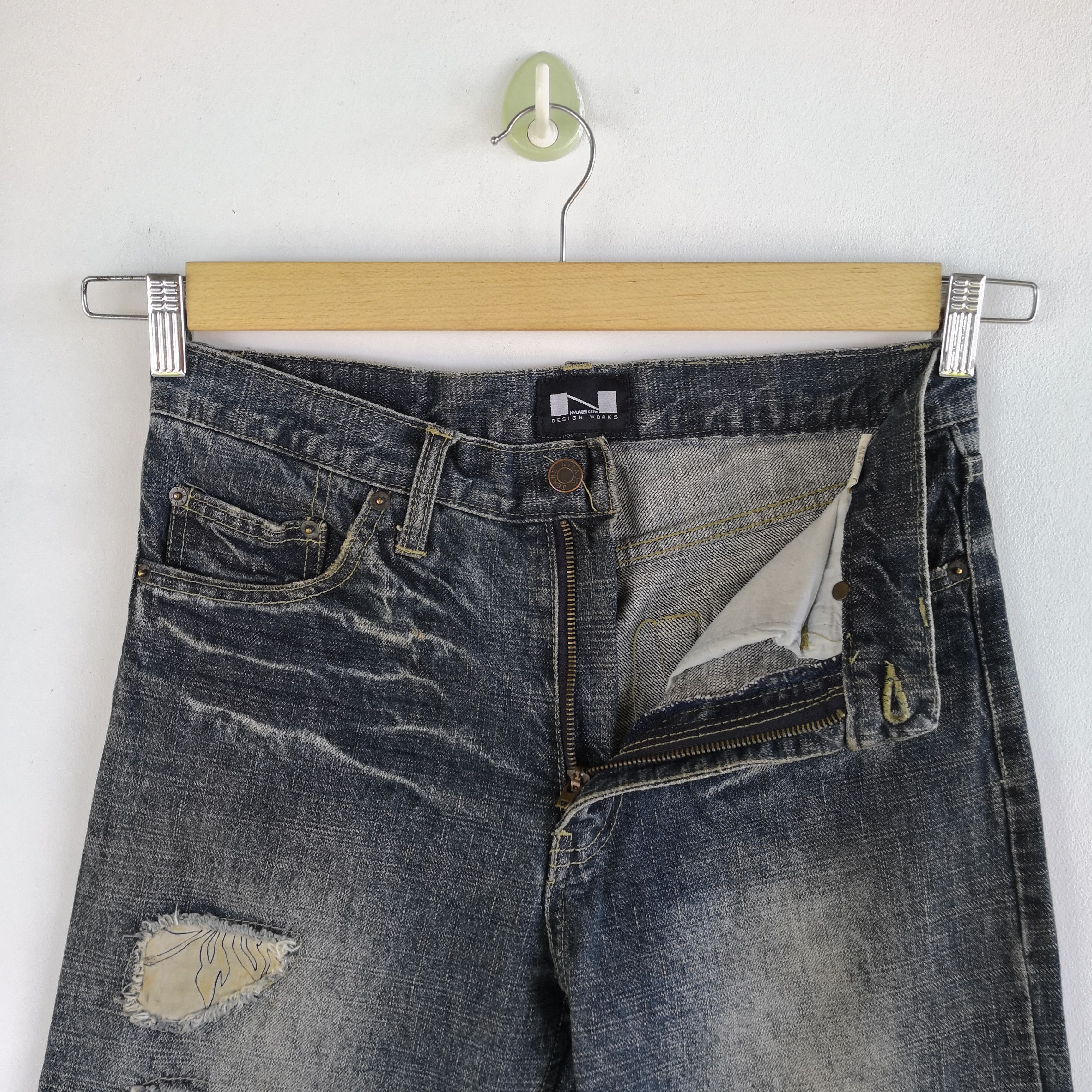Japanese Brand Vintage Rusty Nylaus Distressed Jeans Japanese Denim Size US 30 / EU 46 - 5 Thumbnail