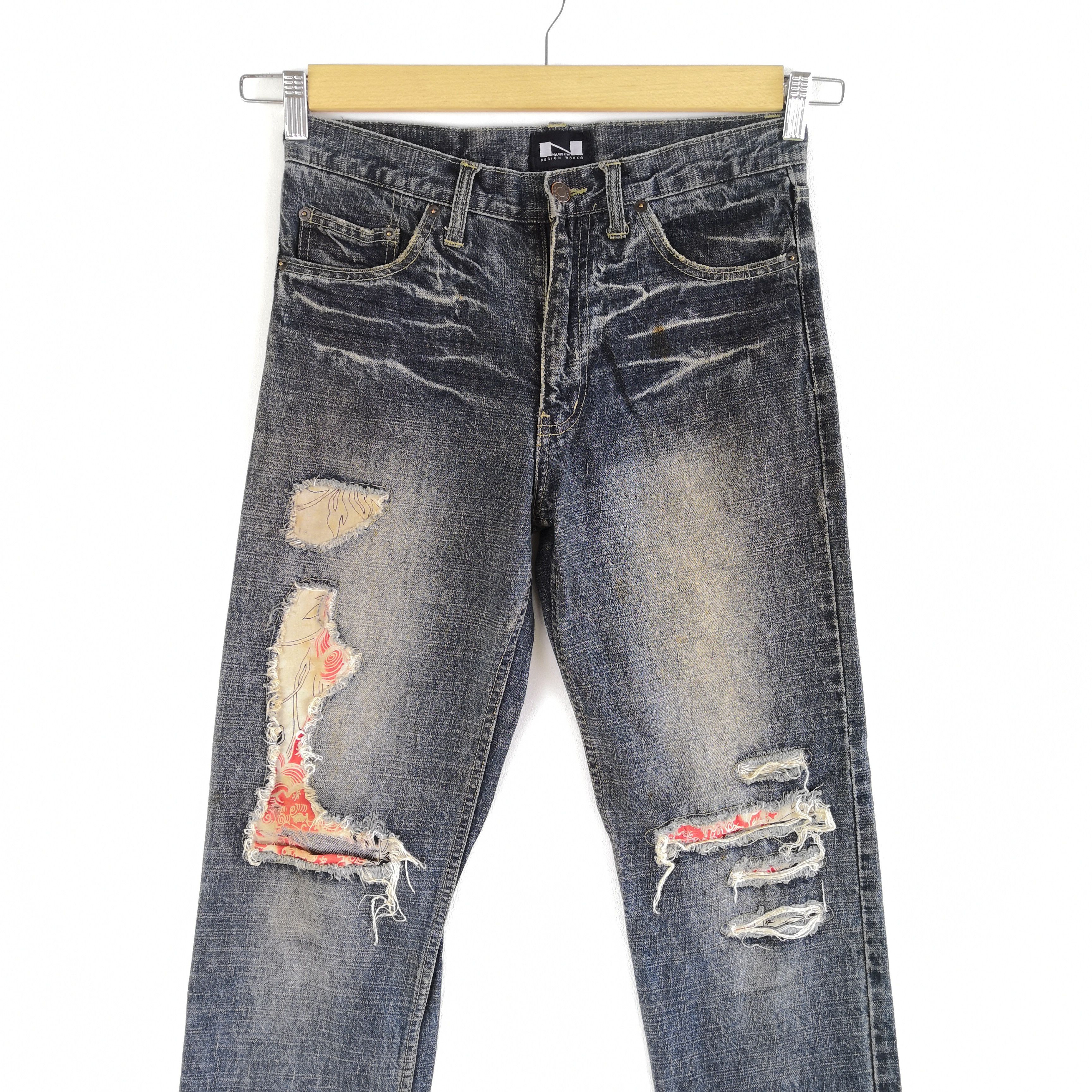 Japanese Brand Vintage Rusty Nylaus Distressed Jeans Japanese Denim Size US 30 / EU 46 - 3 Thumbnail