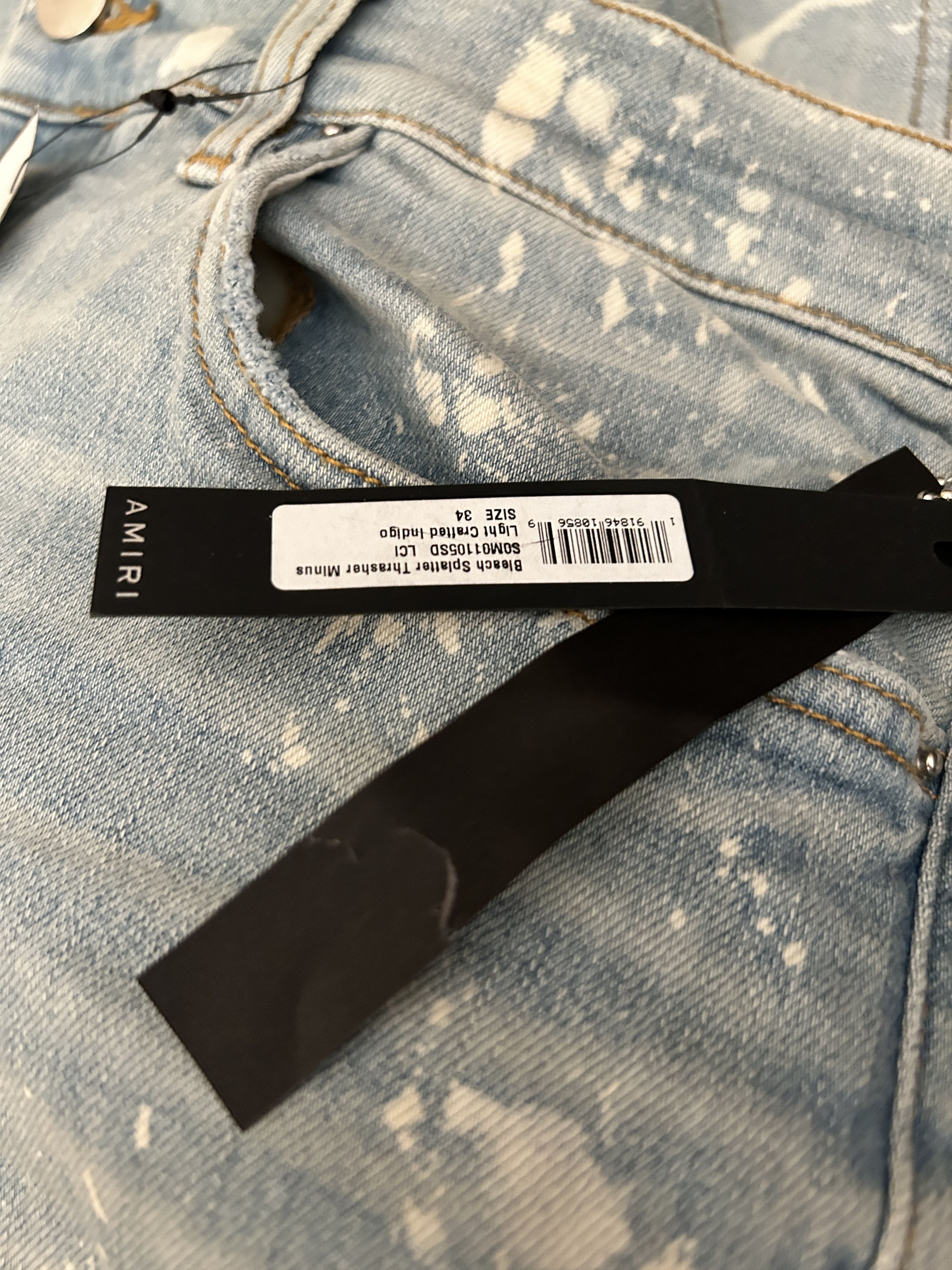 Amiri amiri bleach splatter trasher minus jeans denim Size US 34 / EU 50 - 6 Thumbnail