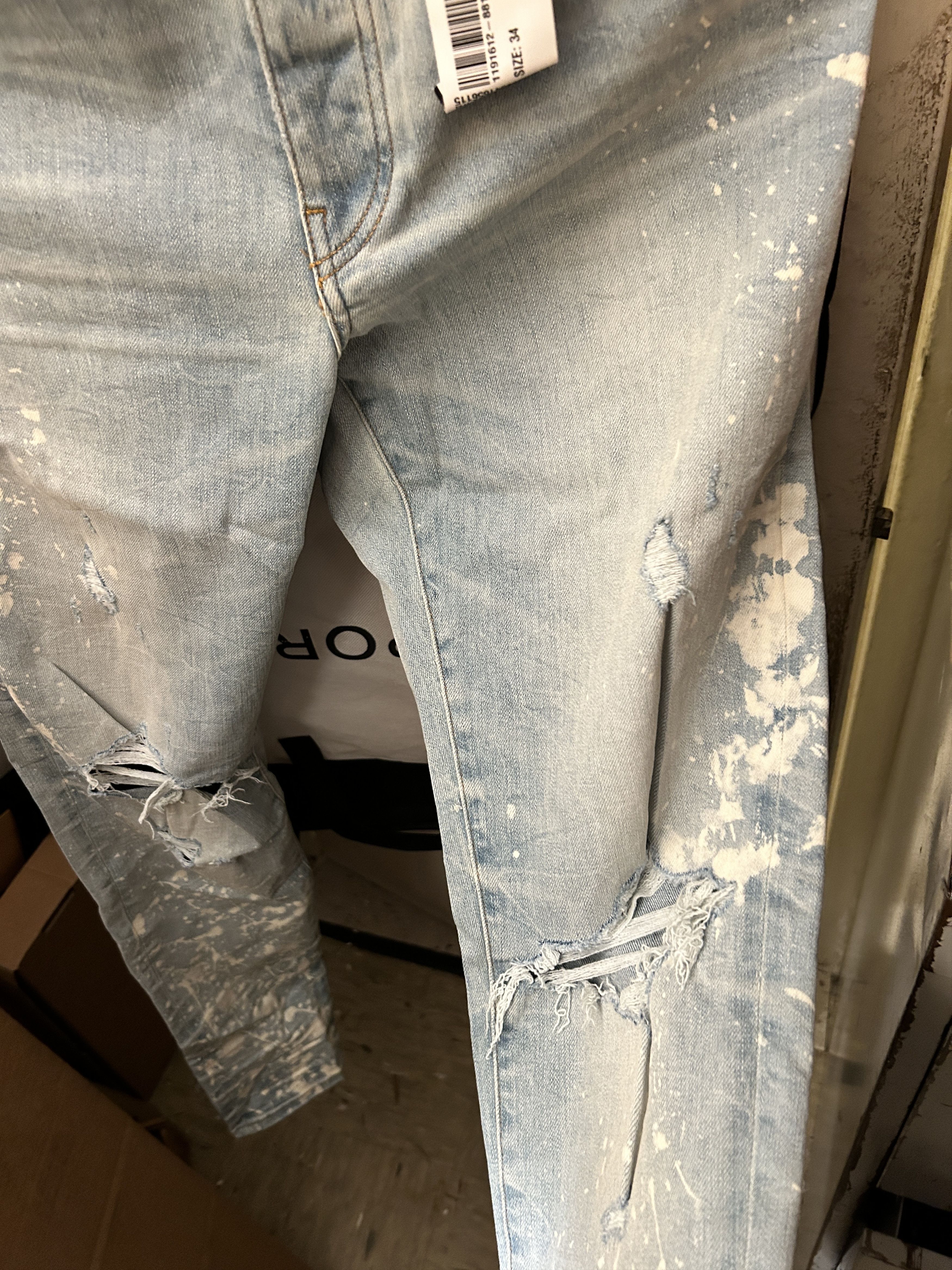 Amiri amiri bleach splatter trasher minus jeans denim Size US 34 / EU 50 - 4 Thumbnail