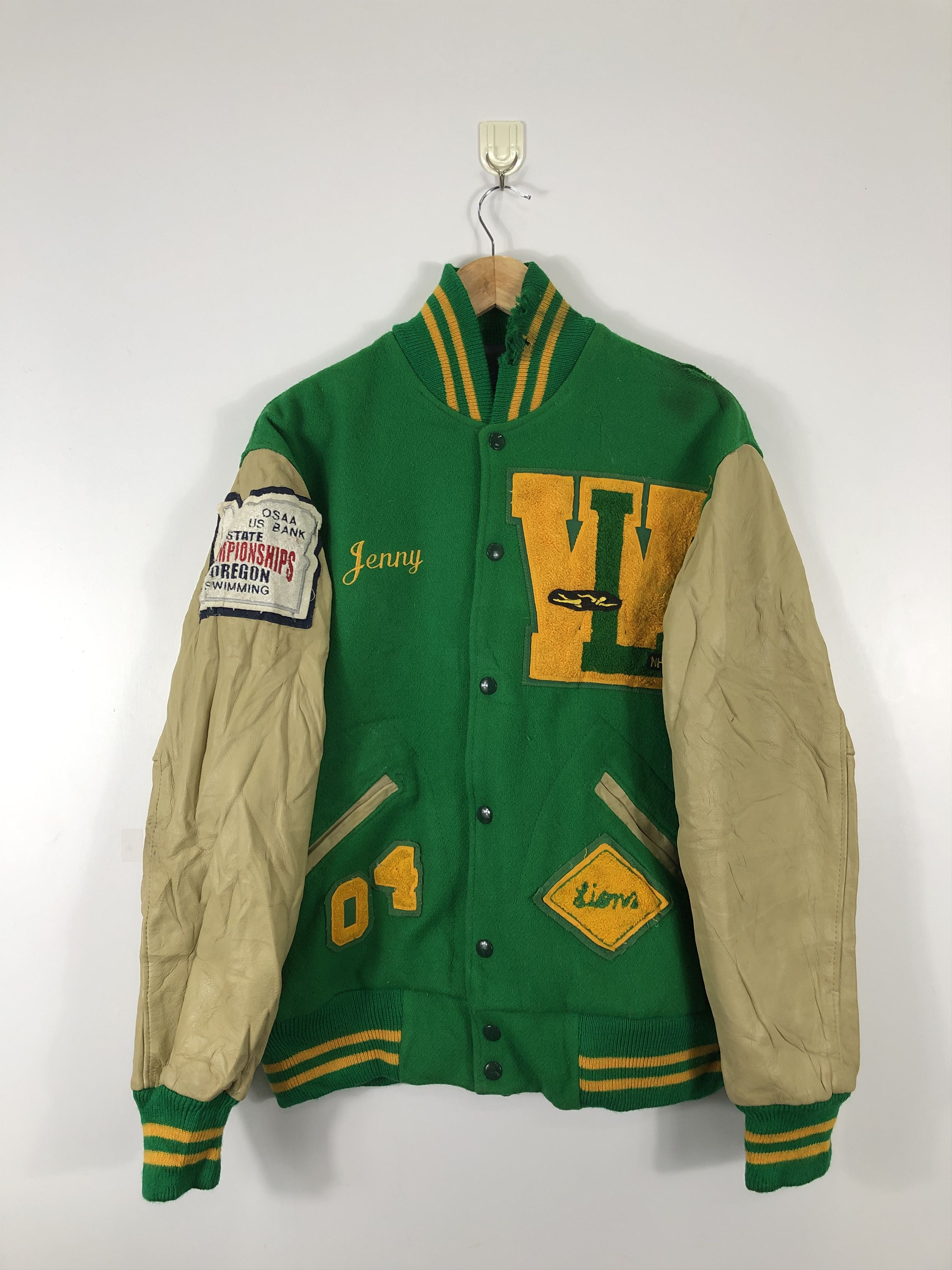 Vintage Vintage Lions Oregon Varsity Jacket Patches Leather V0216 Size US L / EU 52-54 / 3 - 1 Thumbnail