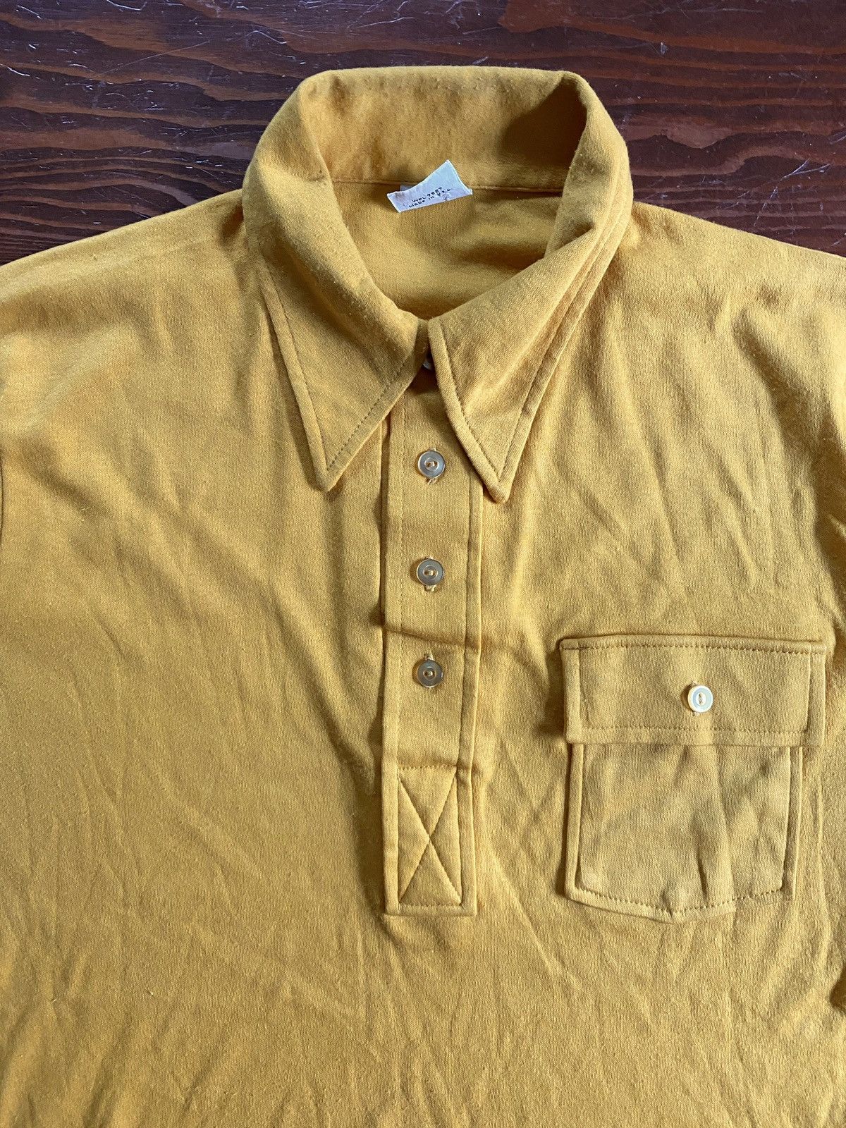 Retrofit Vintage 50’s Amati By Barclay Yellow Single Stitch Polo Size US S / EU 44-46 / 1 - 7 Thumbnail