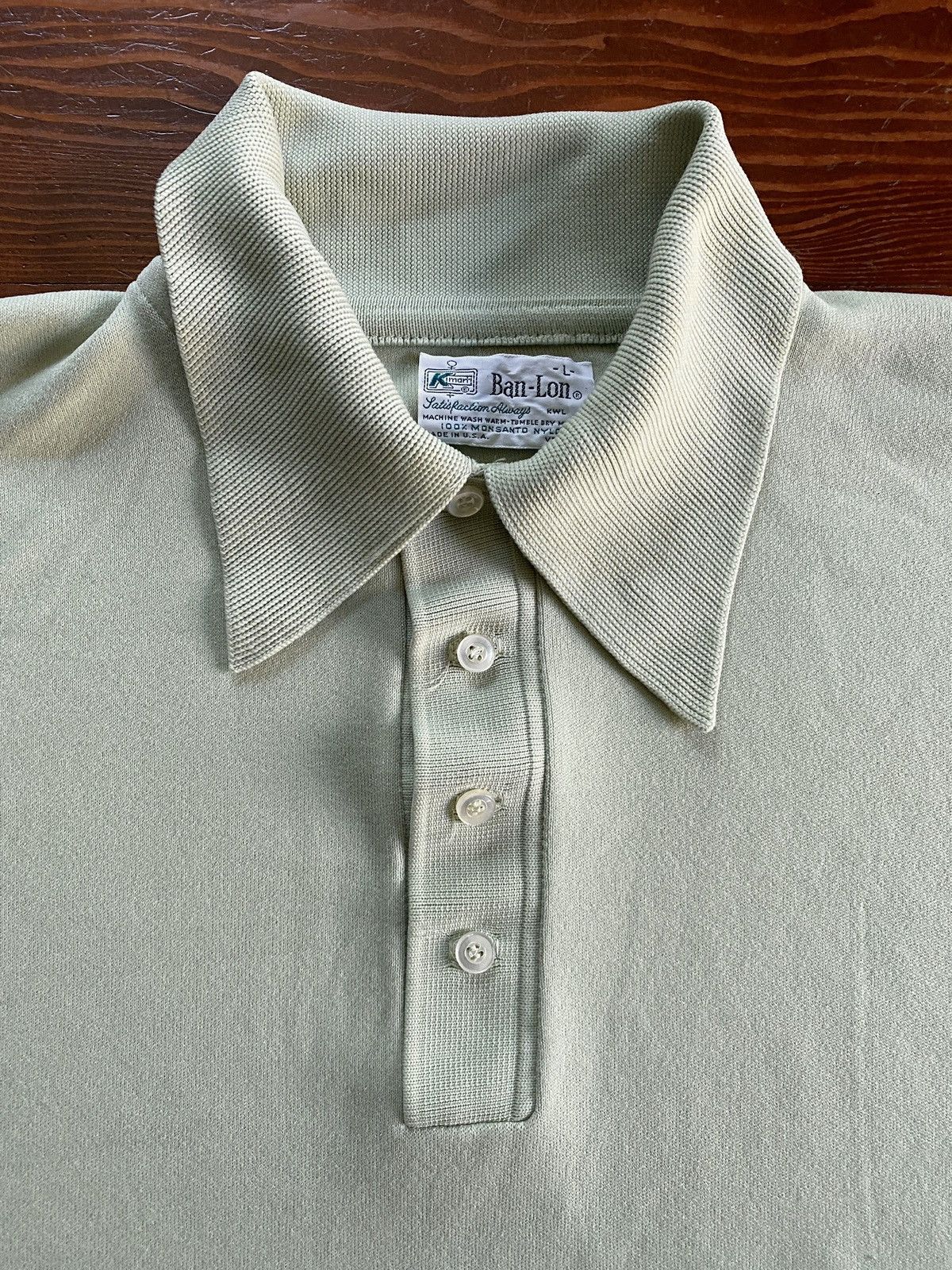 Retrofit Vintage 60’s KMart Mint Green Short Sleeve Polo Size US M / EU 48-50 / 2 - 6 Thumbnail