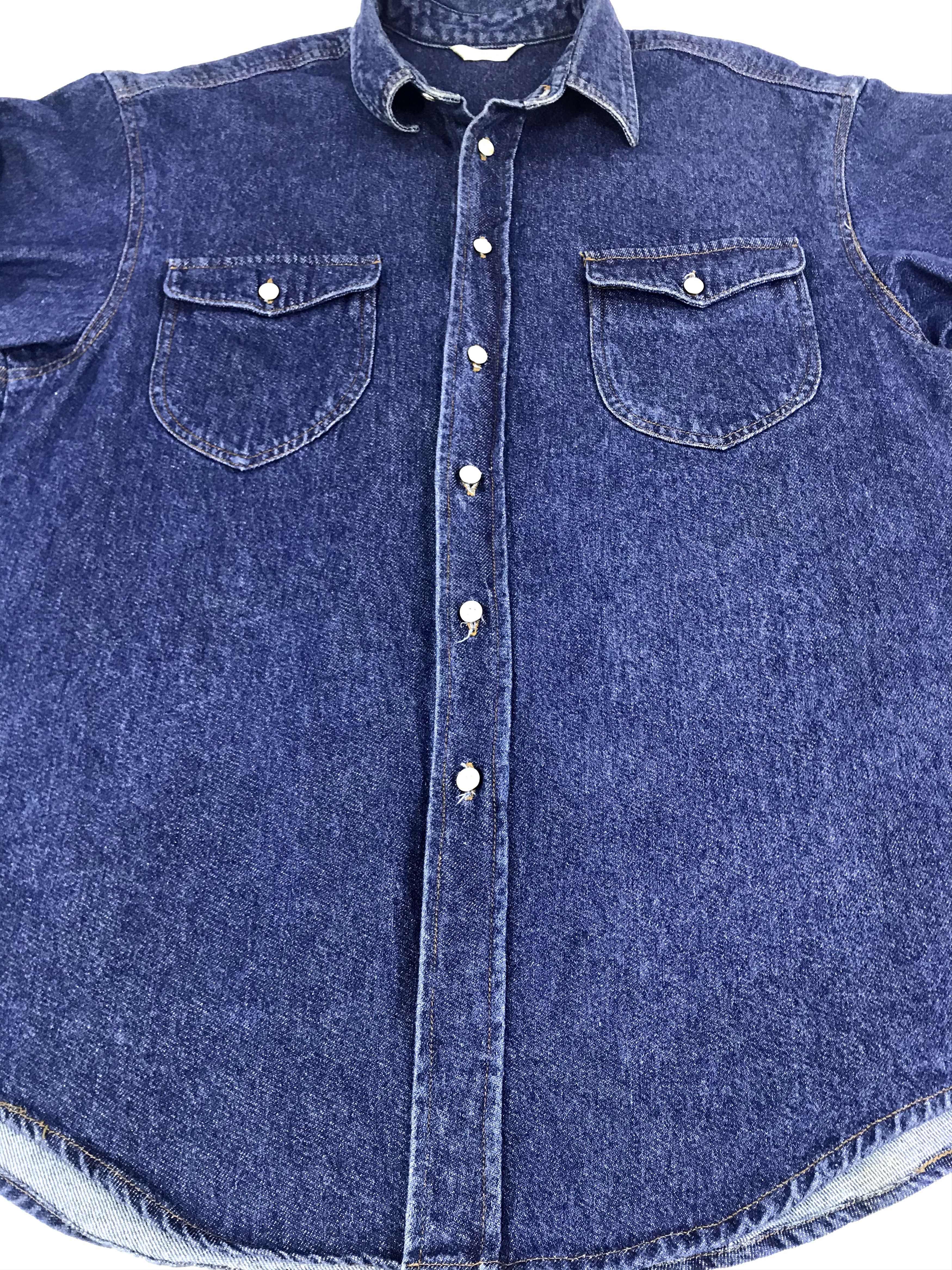 Japanese Brand Simree Denim Jacket Double Pockets Classic Trucker Vintage Size US L / EU 52-54 / 3 - 3 Thumbnail