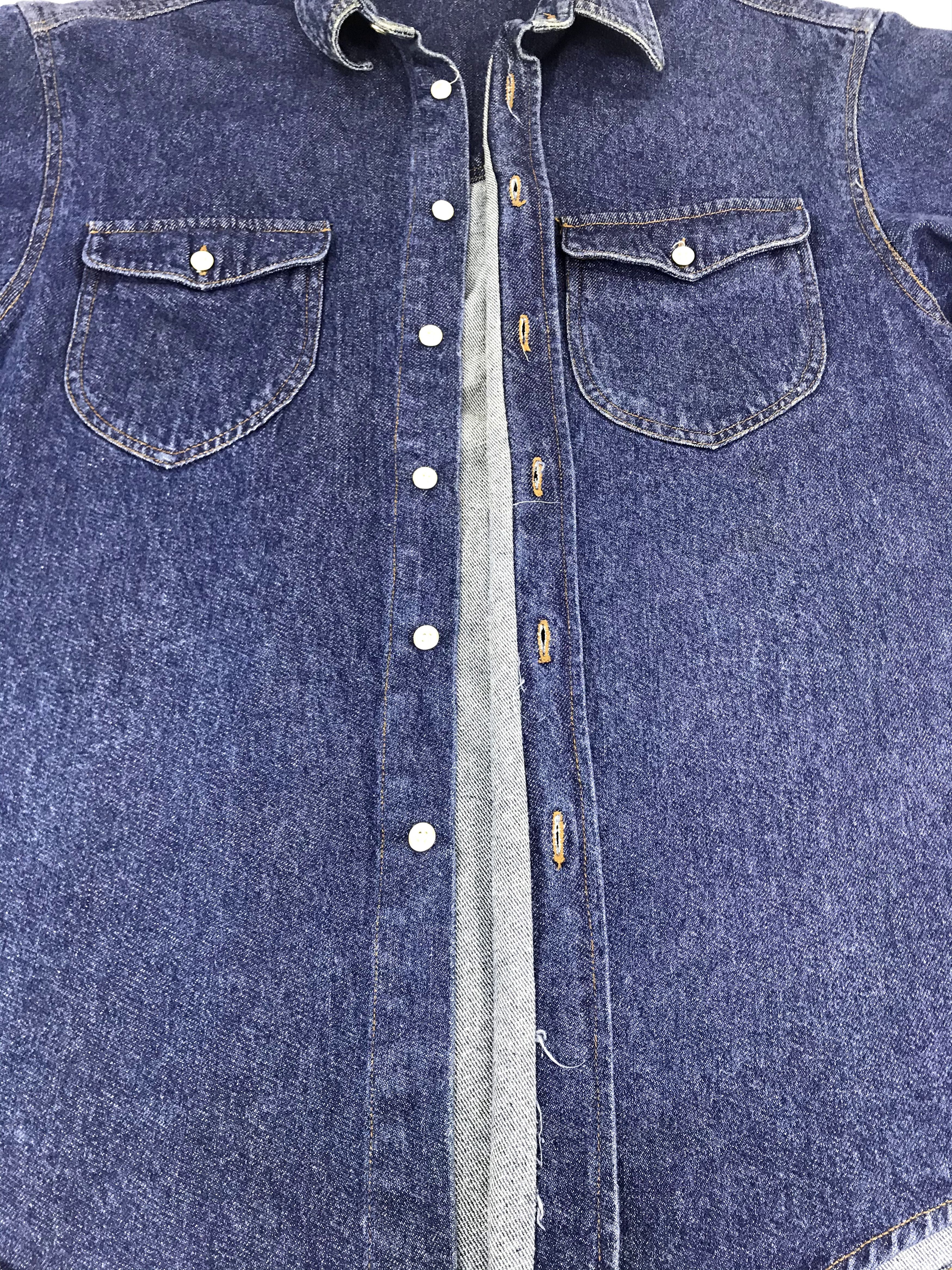 Japanese Brand Simree Denim Jacket Double Pockets Classic Trucker Vintage Size US L / EU 52-54 / 3 - 4 Thumbnail
