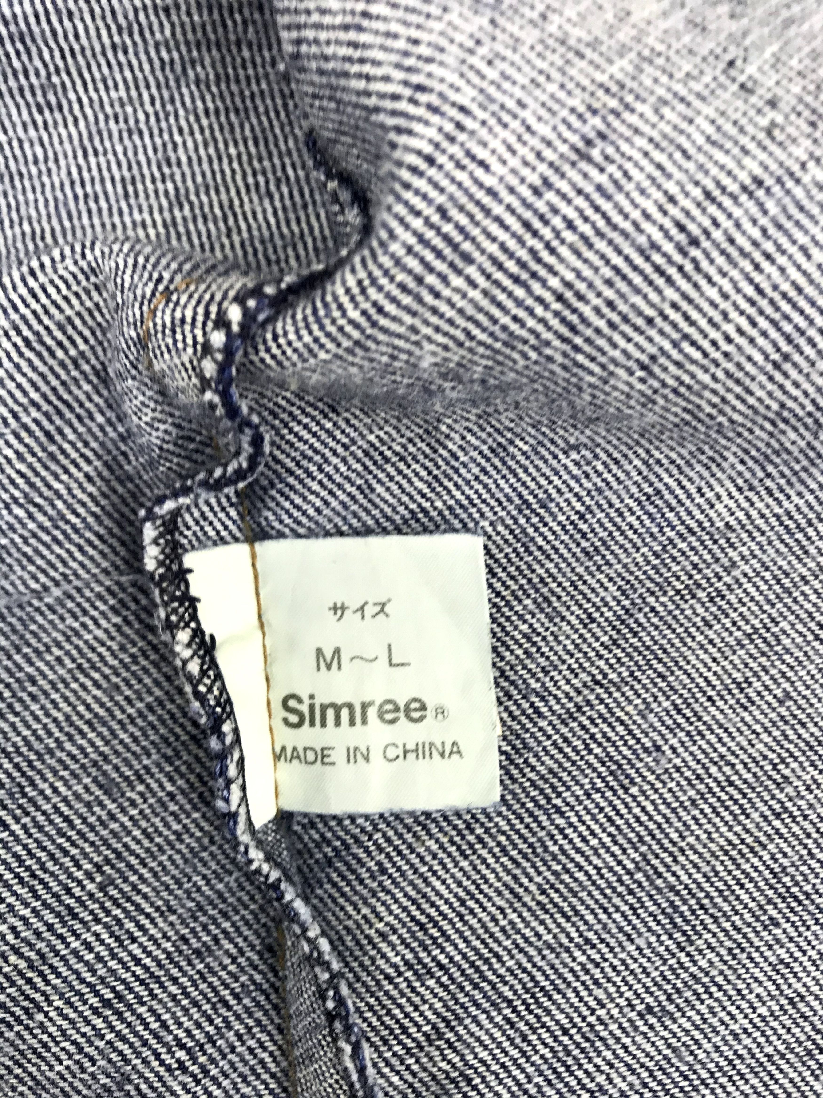Japanese Brand Simree Denim Jacket Double Pockets Classic Trucker Vintage Size US L / EU 52-54 / 3 - 7 Thumbnail