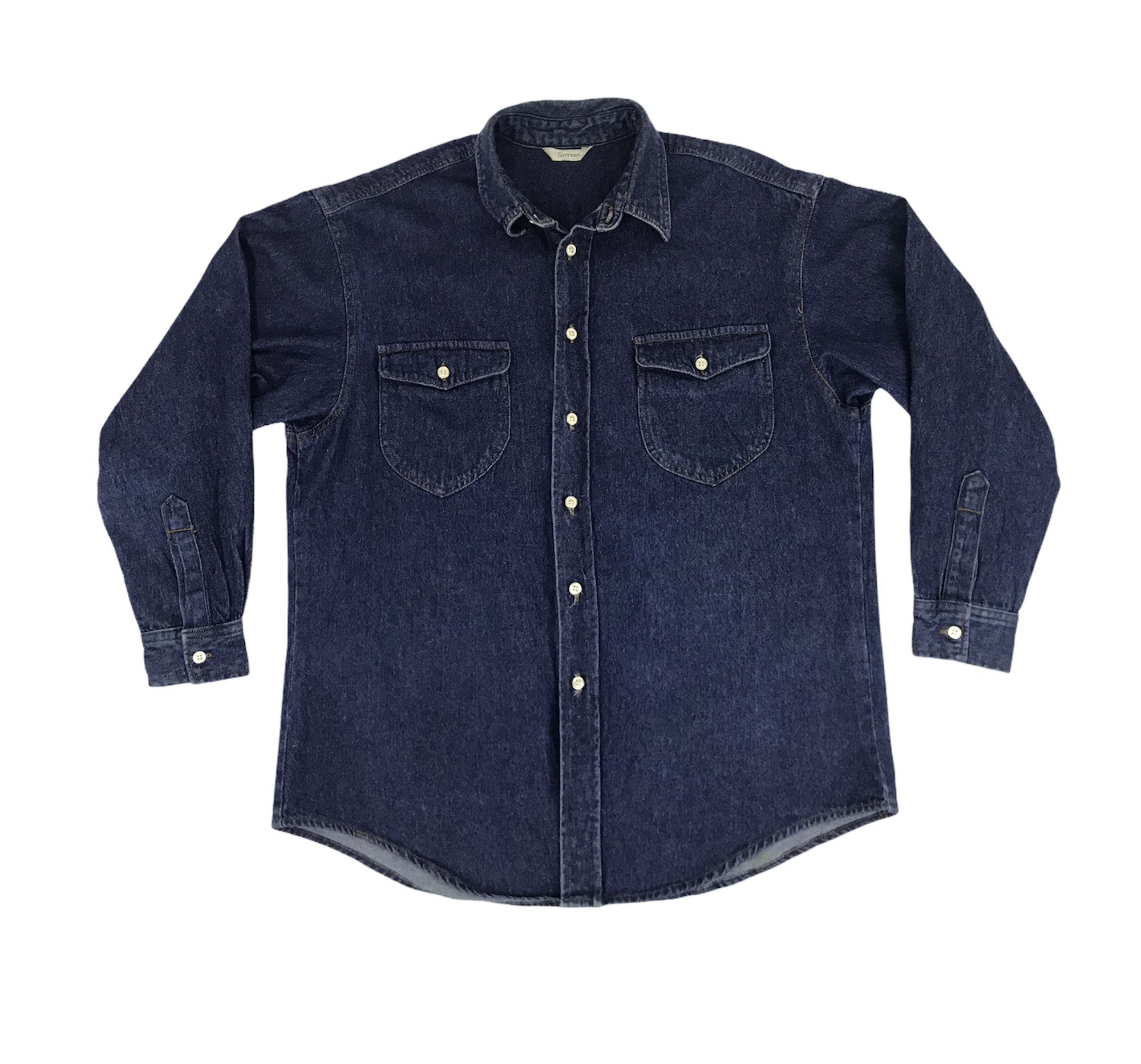 Japanese Brand Simree Denim Jacket Double Pockets Classic Trucker Vintage Size US L / EU 52-54 / 3 - 1 Thumbnail
