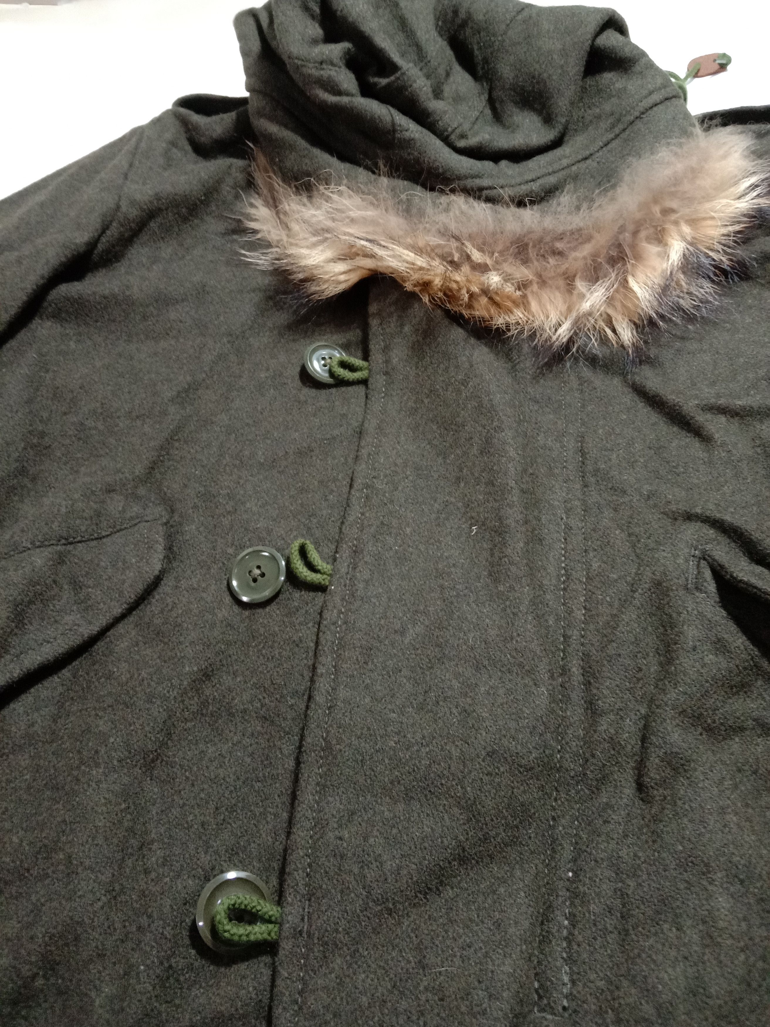 Beams Plus Beams Denim Military Winter Jacket With Raccoon Hoodie Size US M / EU 48-50 / 2 - 10 Thumbnail