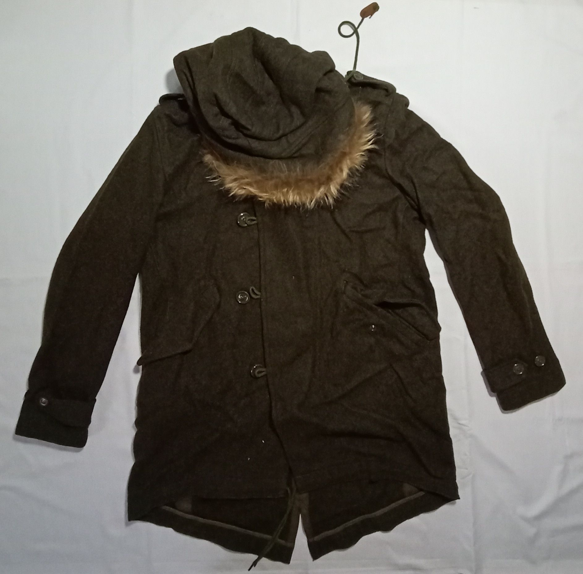 Beams Plus Beams Denim Military Winter Jacket With Raccoon Hoodie Size US M / EU 48-50 / 2 - 1 Thumbnail