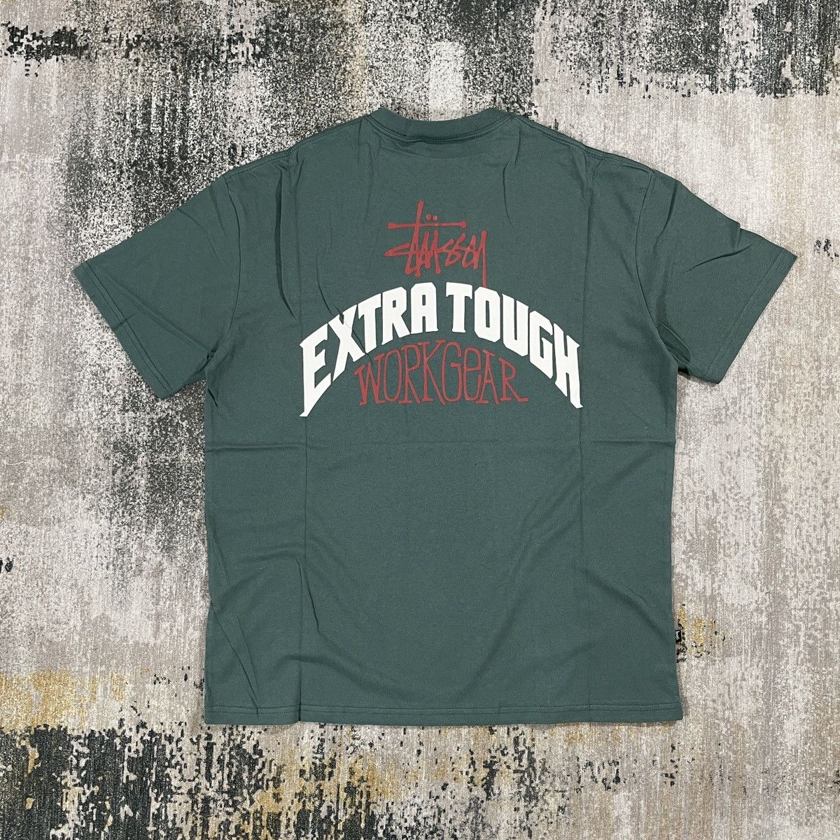 image of Stussy Workgear Extra Tough Tee // Medium in Green, Men's