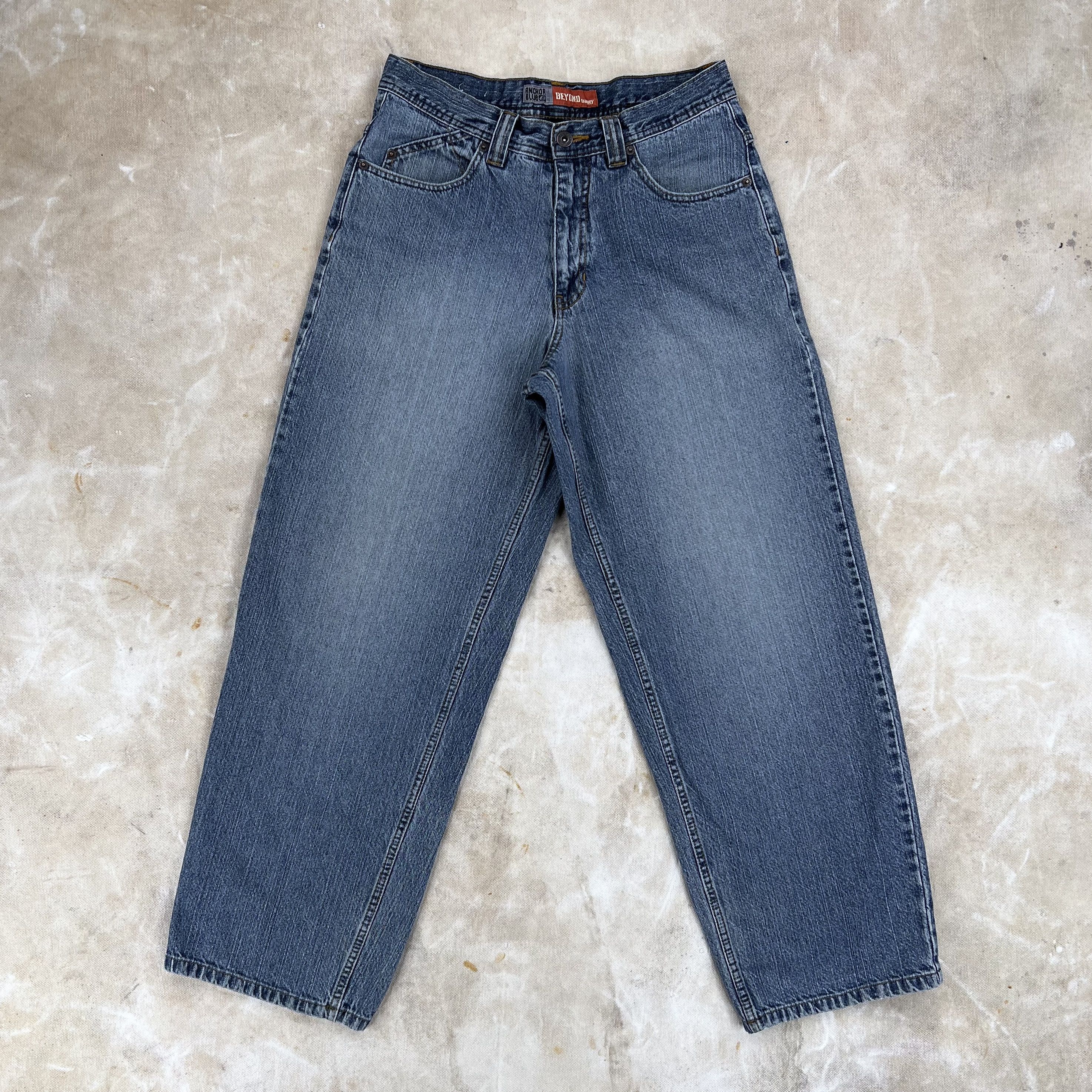 Vintage Vintage 2000s Anchor Blue Beyond Baggy Denim Jeans | Grailed