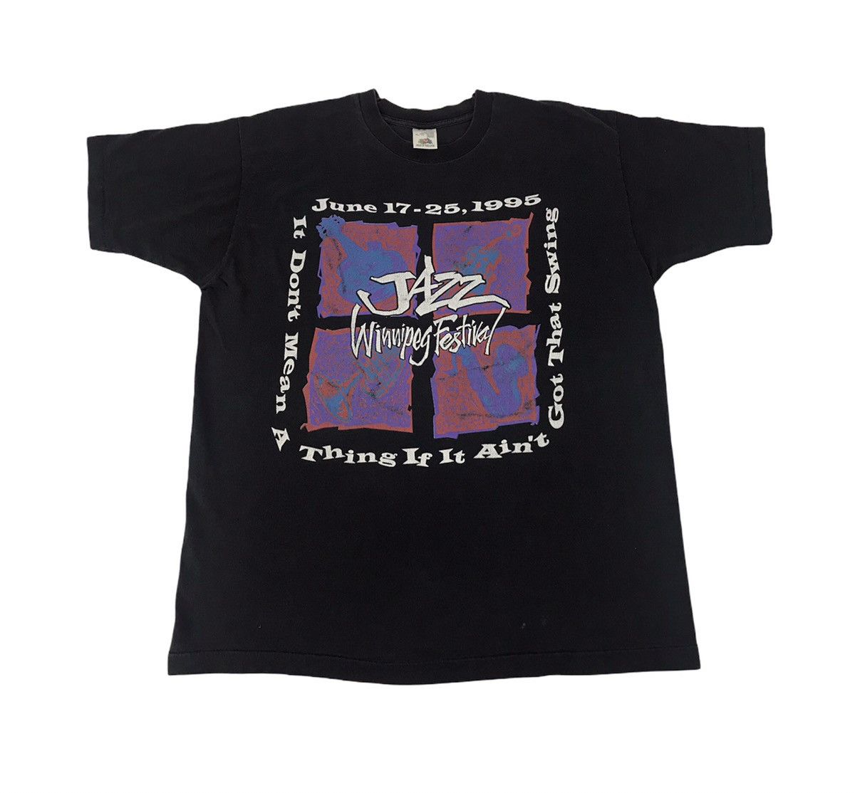 Fruit Of The Loom Vintage 90s Jazz Winnipeg Festival 1995 Made In Canada Tee Size US XL / EU 56 / 4 - 1 Thumbnail