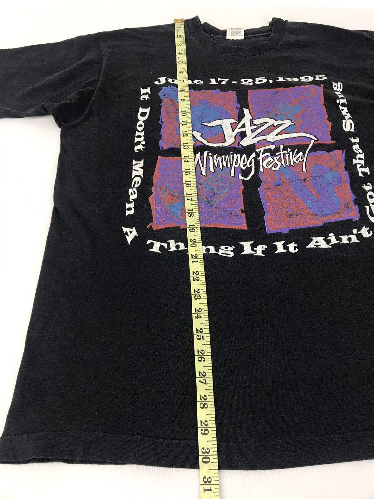 Fruit Of The Loom Vintage 90s Jazz Winnipeg Festival 1995 Made In Canada Tee Size US XL / EU 56 / 4 - 7 Thumbnail