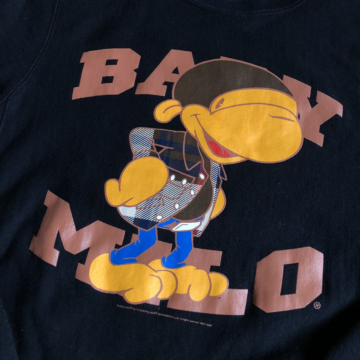 Bape Rare OG A Bathing Ape Bape Baby Milo Check Graphic Crewneck Size XS / US 0-2 / IT 36-38 - 3 Thumbnail