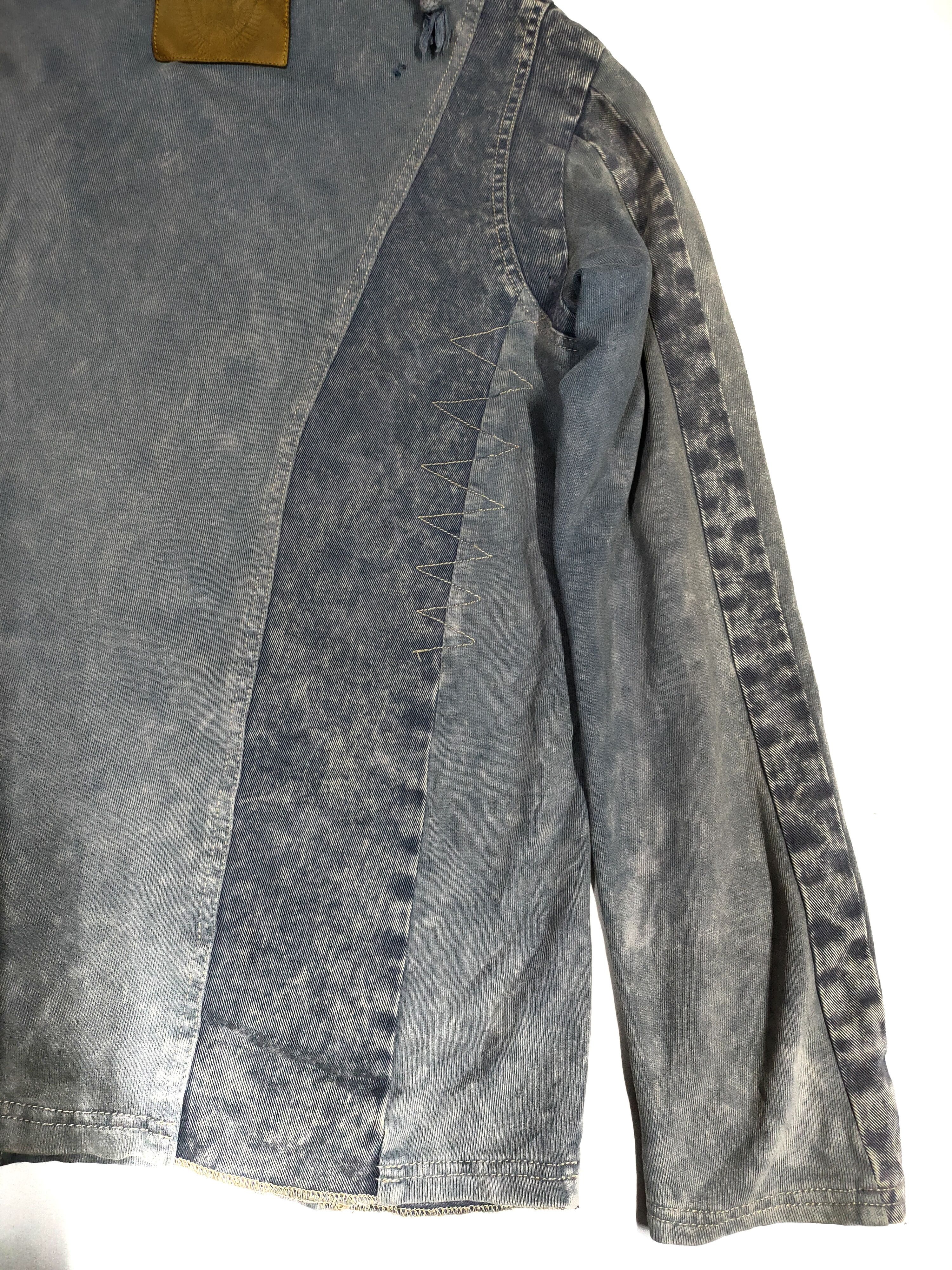 Japanese Brand PPFM VINTAGE WASHED BLUE DENIM ZIPPER HOODIE Size US L / EU 52-54 / 3 - 6 Thumbnail