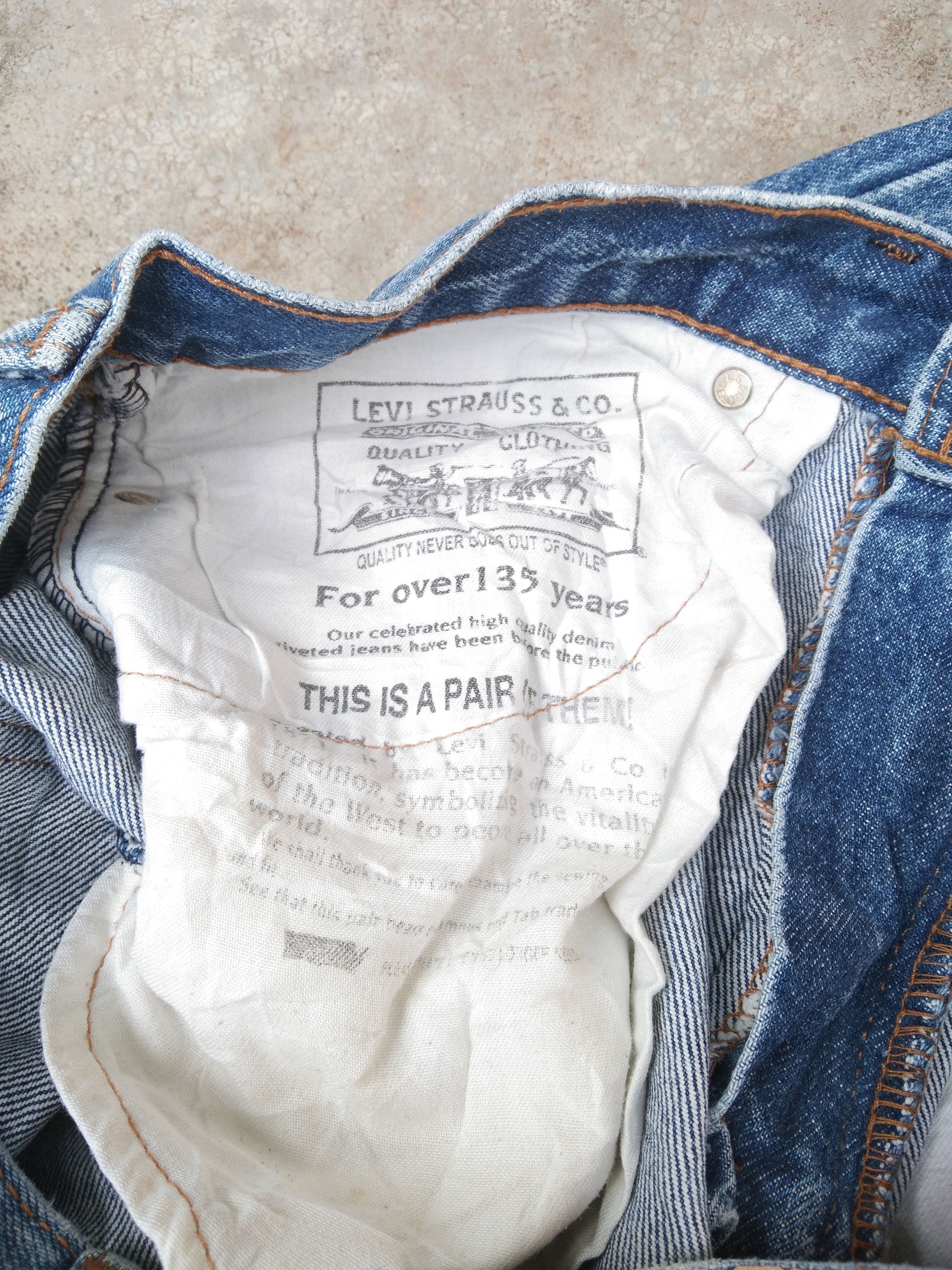 Jean × Levi's × Vintage Vintage Levis 505 Straight Leg Distressed Jeans 33x26 Size US 33 - 8 Thumbnail