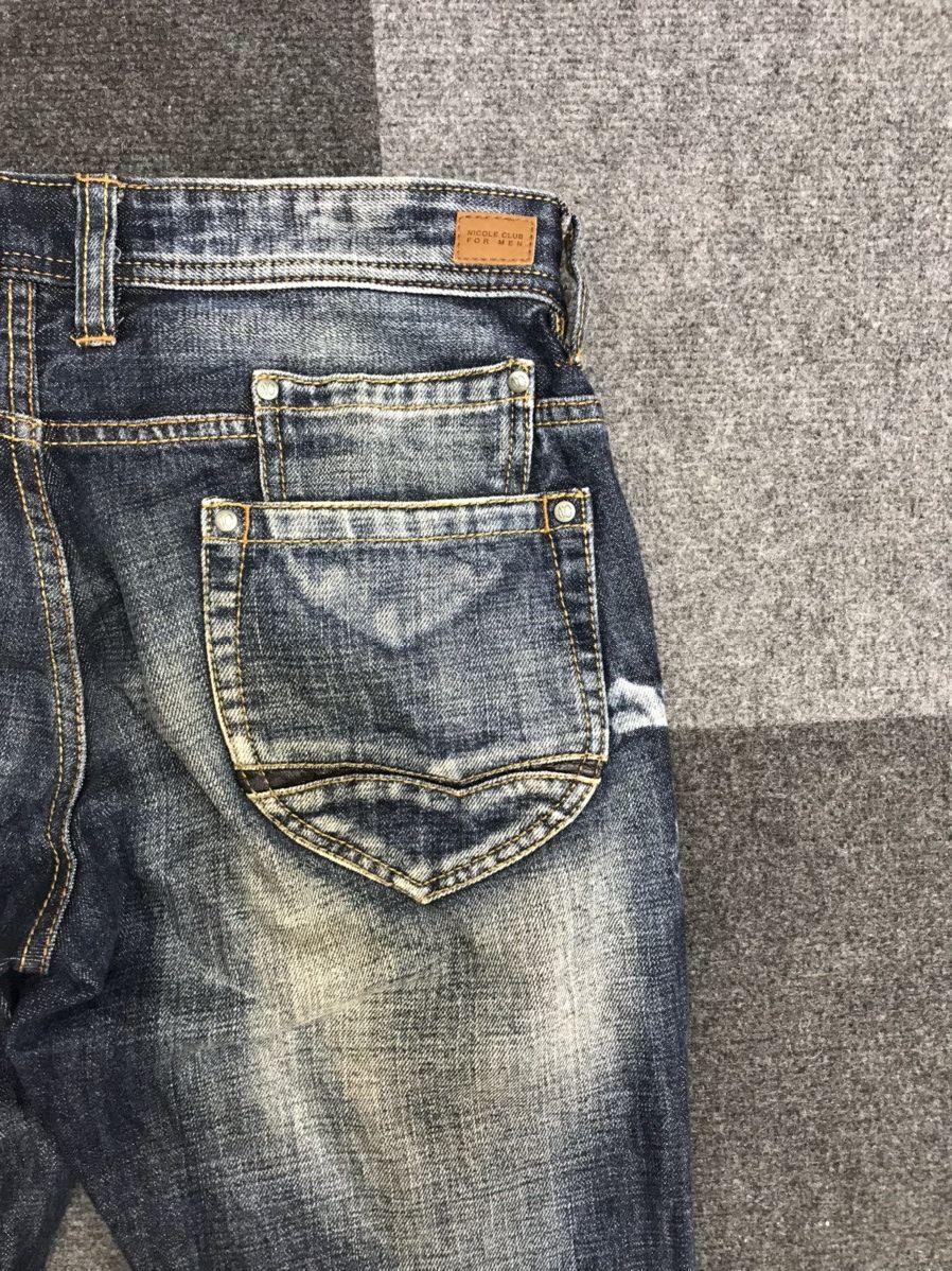 Japanese Brand 💥FLARE💥NCFM Japan Distressed Explosive Style Faded Jeans Size US 33 - 15 Thumbnail