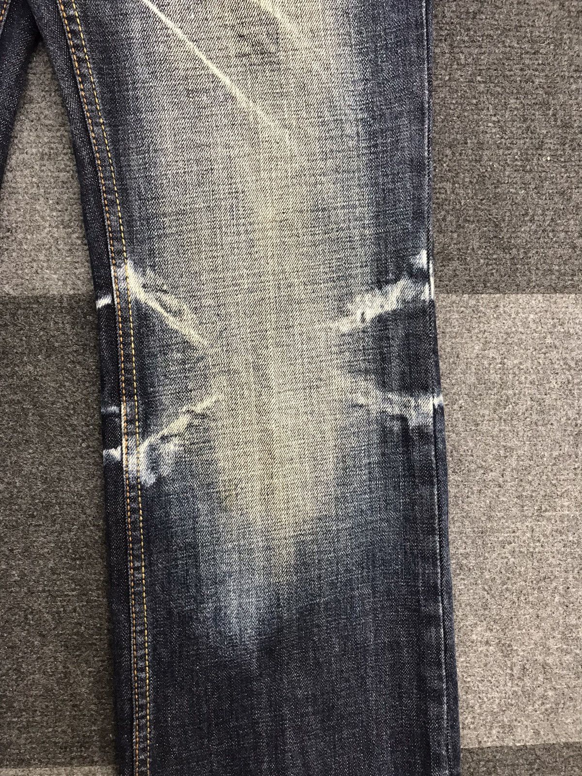 Japanese Brand 💥FLARE💥NCFM Japan Distressed Explosive Style Faded Jeans Size US 33 - 5 Thumbnail