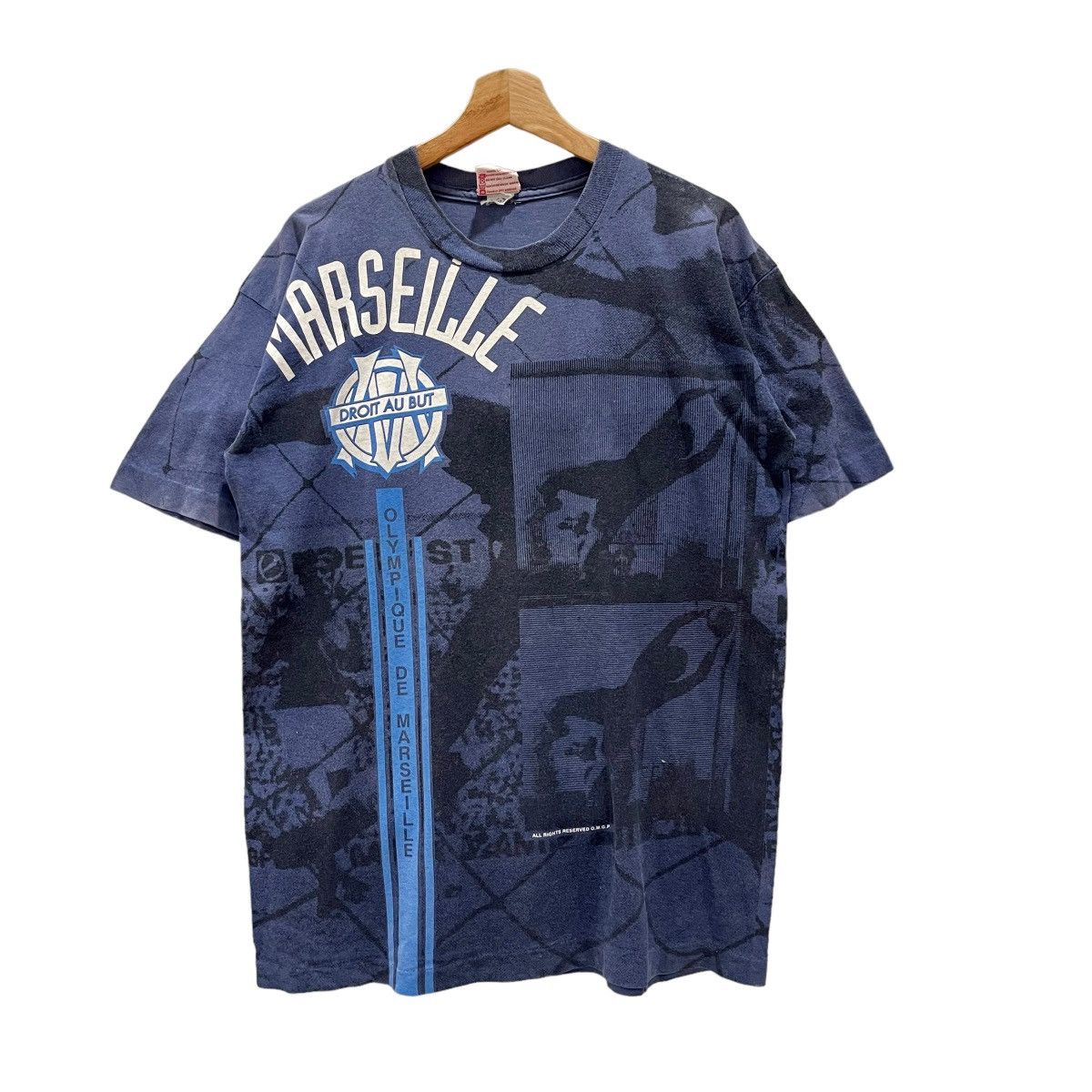 FCUK × French Connection 🔥Rare🔥Vintage 90s Olympique Marseille Football Club TShirt Size US L / EU 52-54 / 3 - 3 Thumbnail
