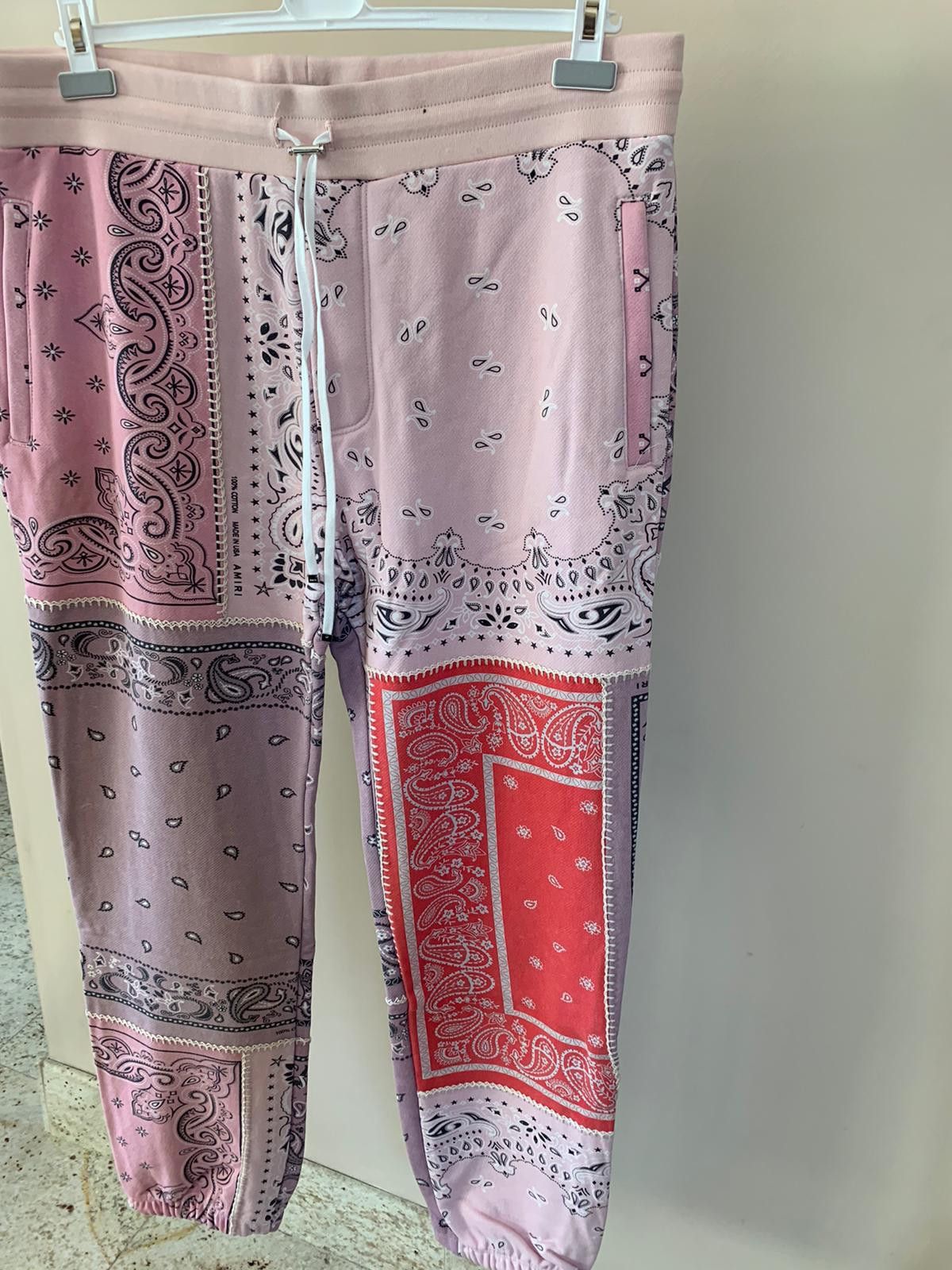 Amiri Reconstructed Bandana Sweat Pants Size US 36 / EU 52 - 10 Thumbnail