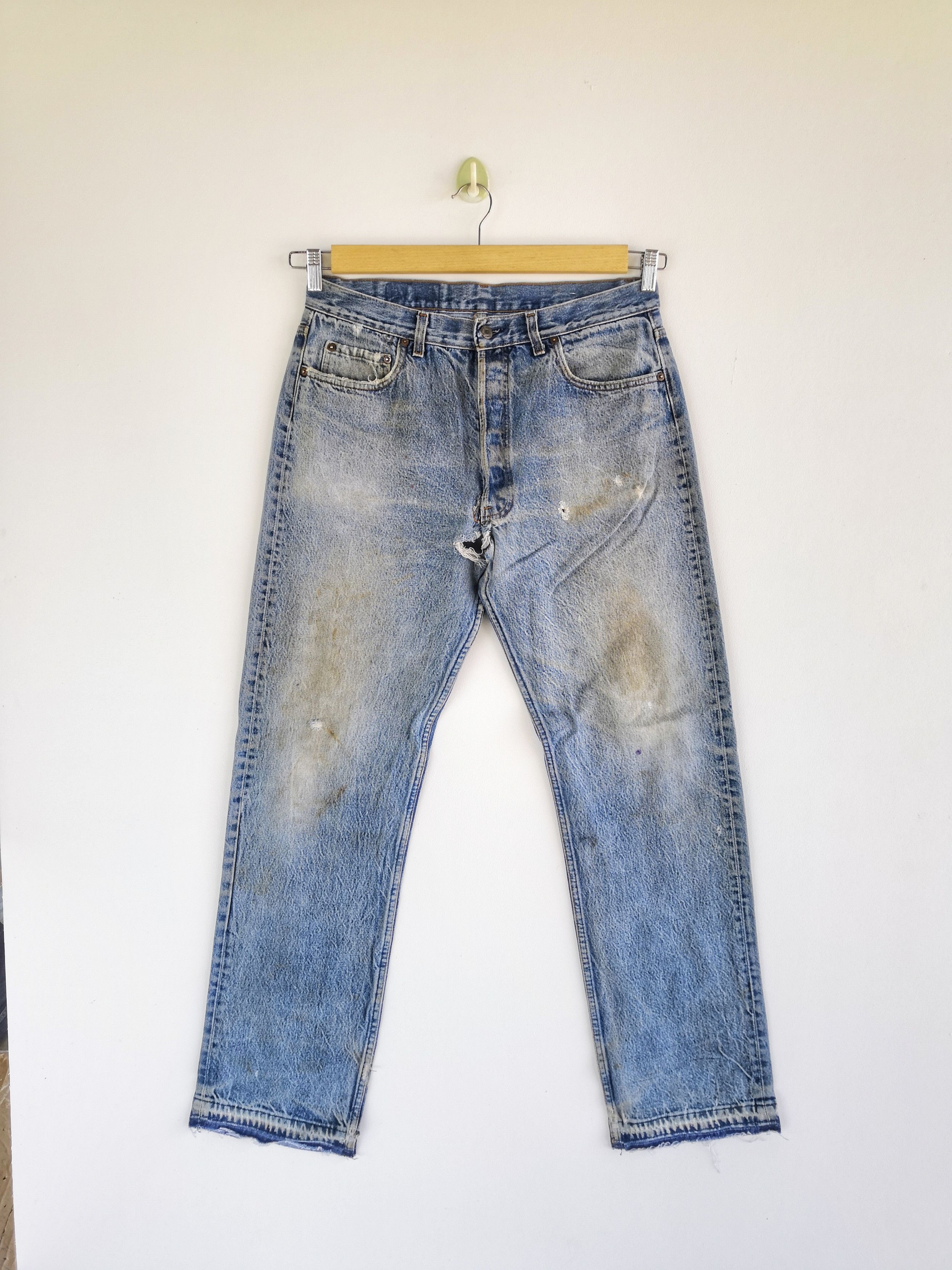 Levi's Vintage Levis 501 Released Hem Jeans Levis Distressed Denim Size US 32 / EU 48 - 1 Thumbnail